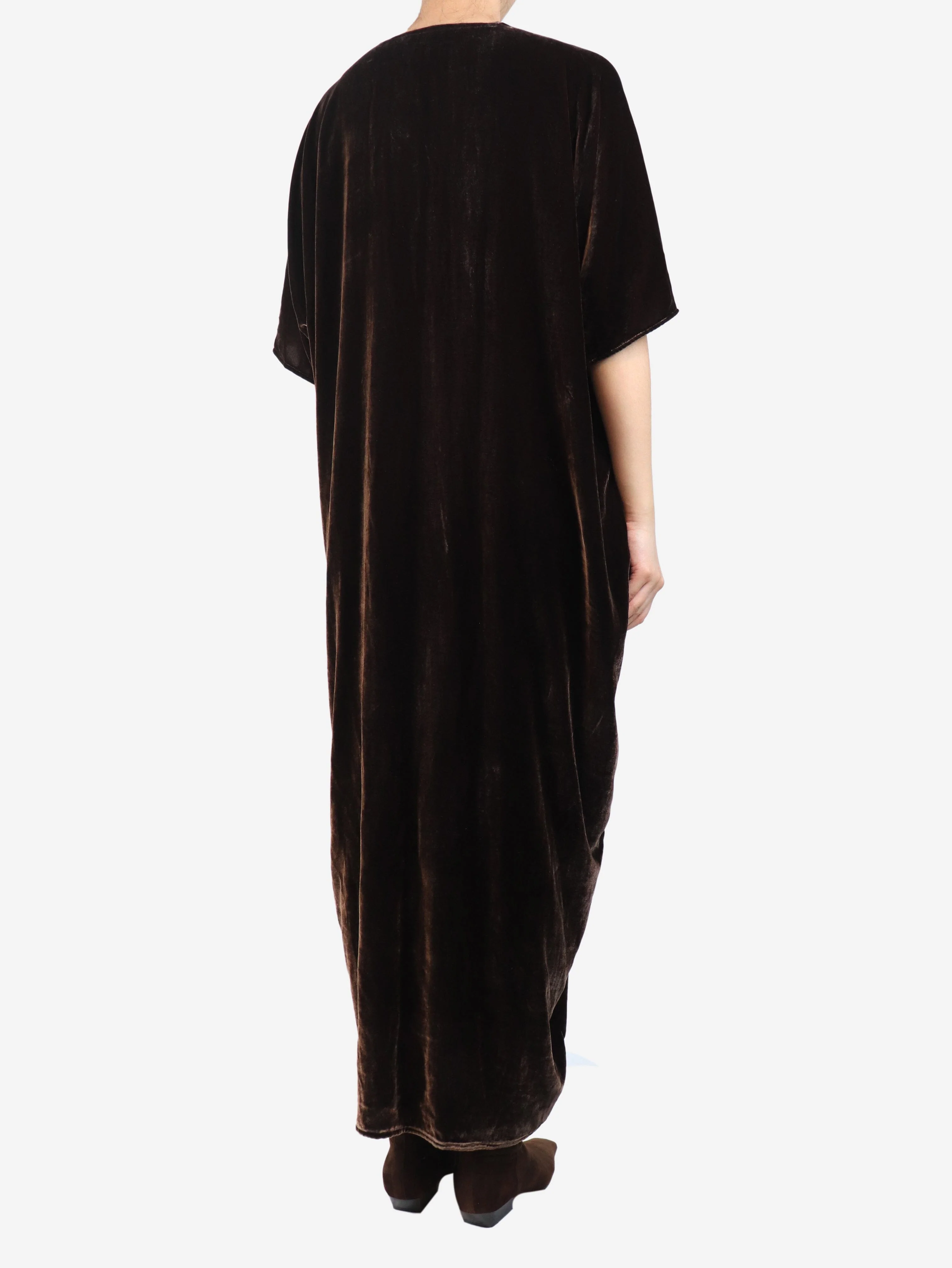Brown velvet kaftan - size M - Image 2