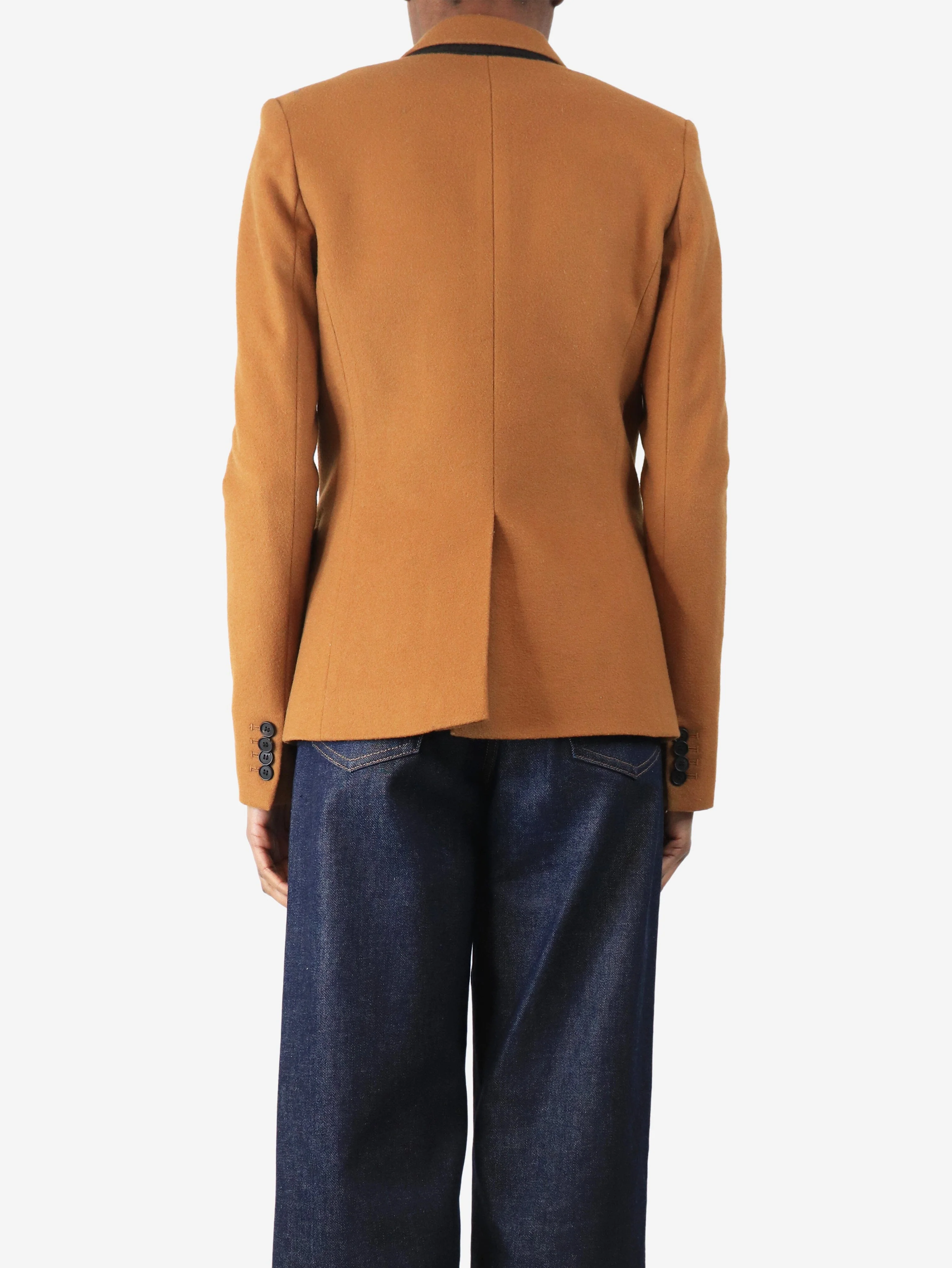 Brown wool blazer - size UK 8 - Image 2