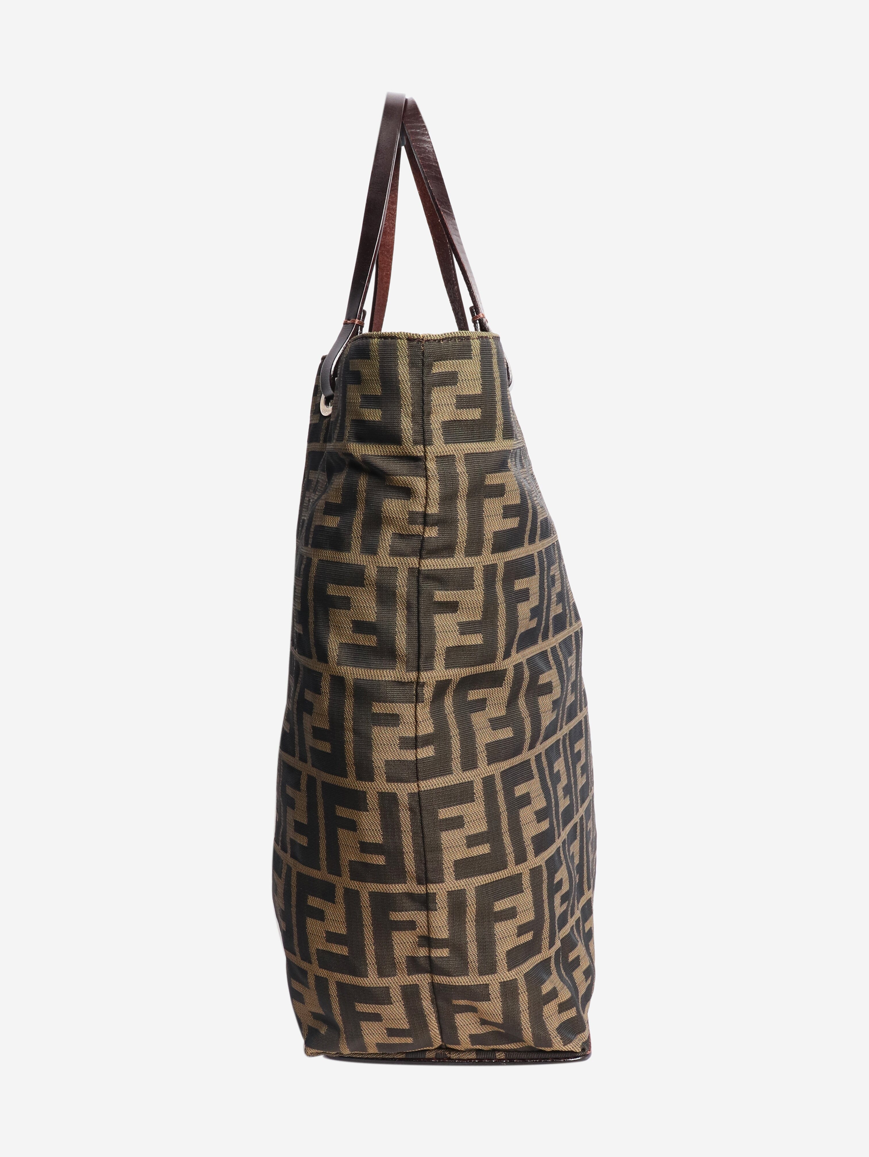 Brown Zucca canvas mini tote bag - Image 2