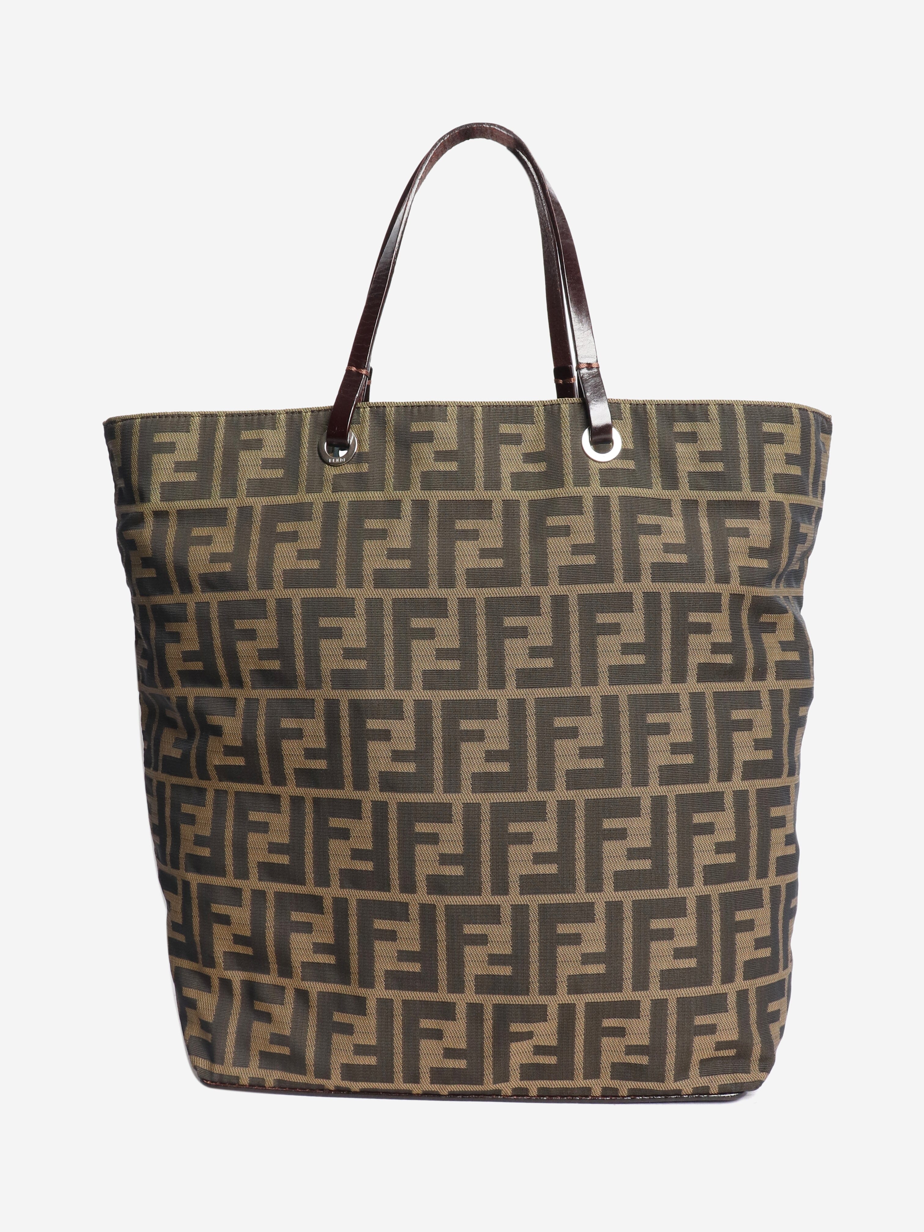 Brown Zucca canvas mini tote bag - Image 3