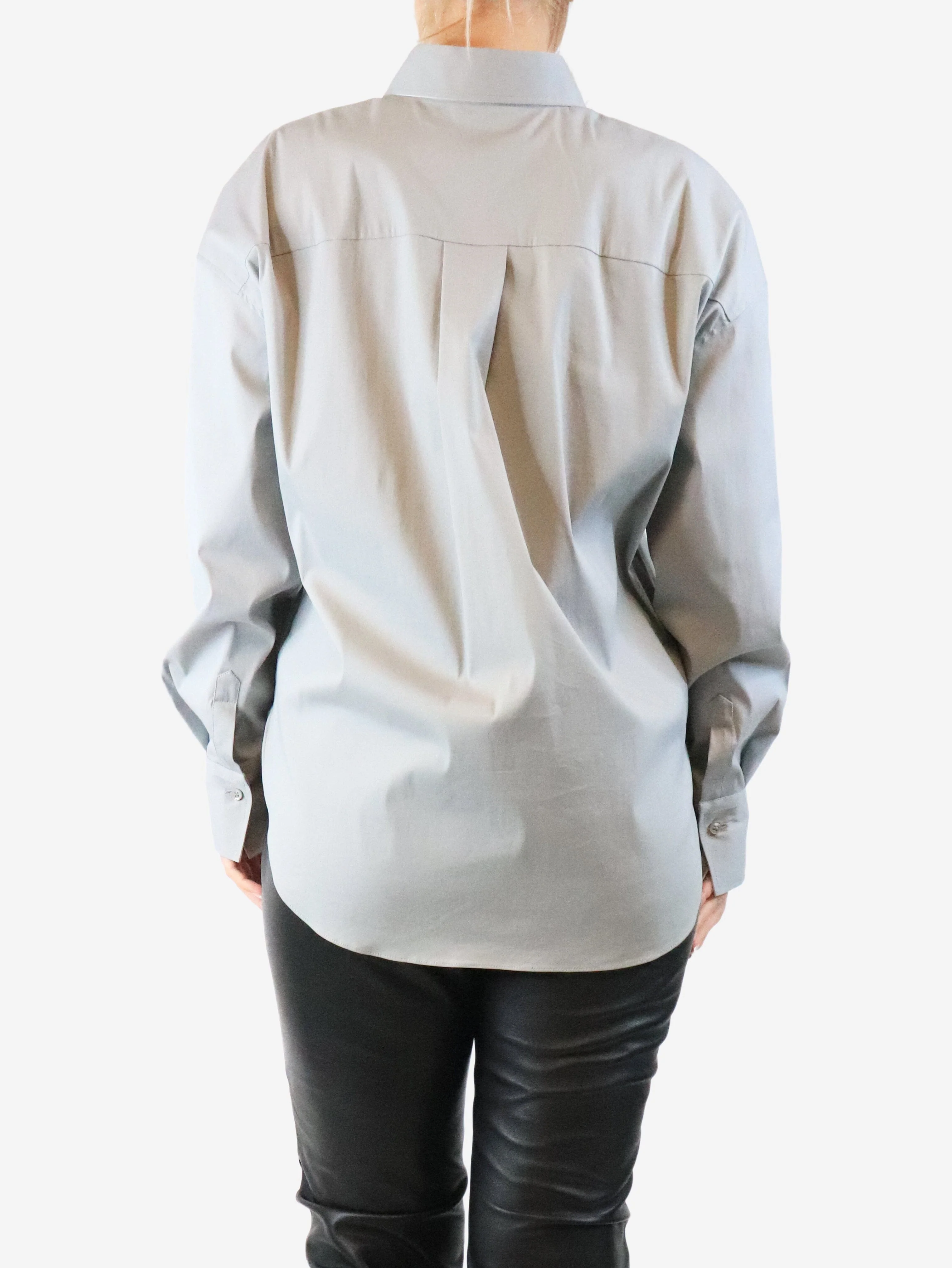 Grey cotton pocket shirt - size M - Image 2
