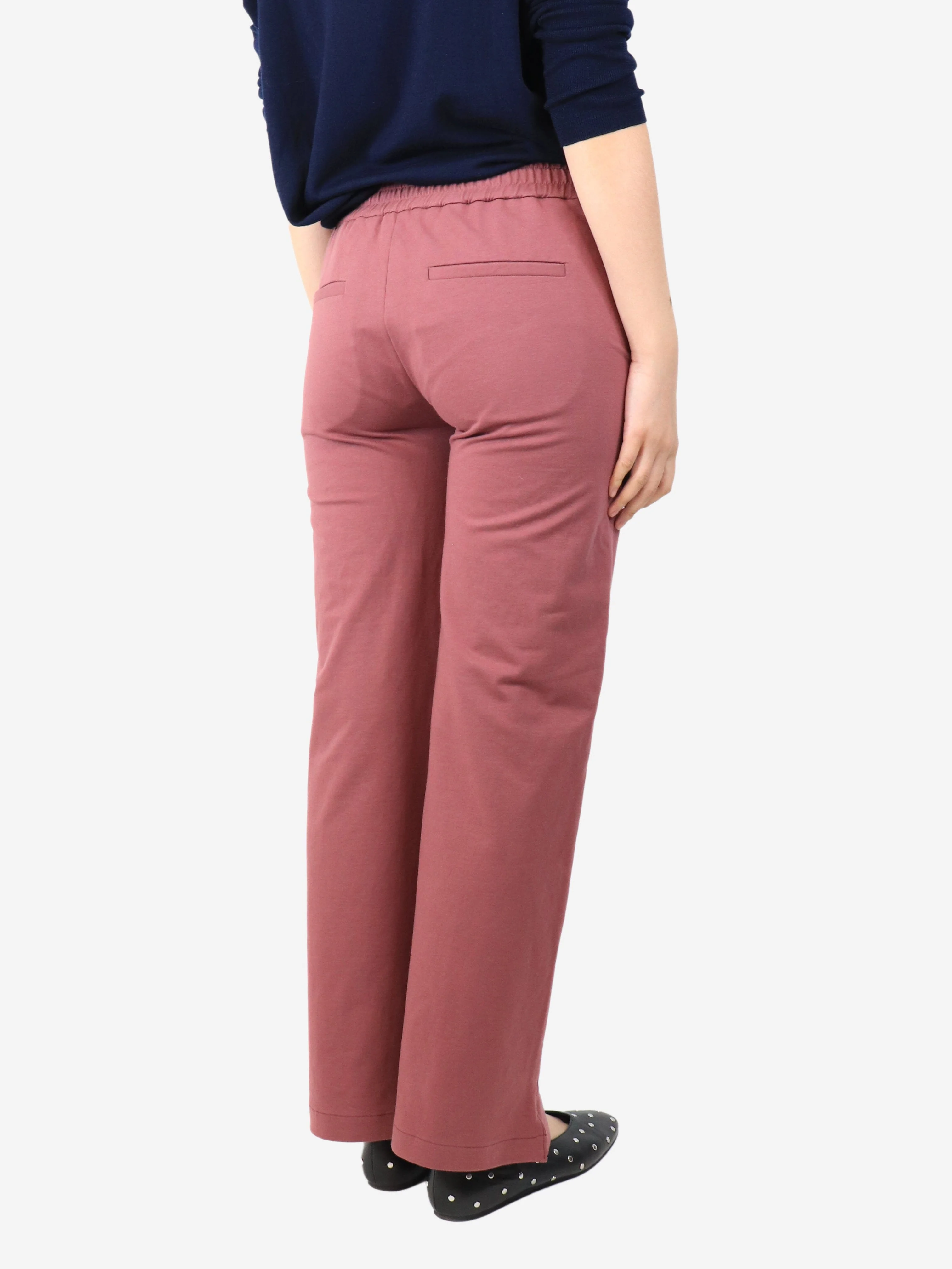 Plum elasticated trousers - size S - Image 3