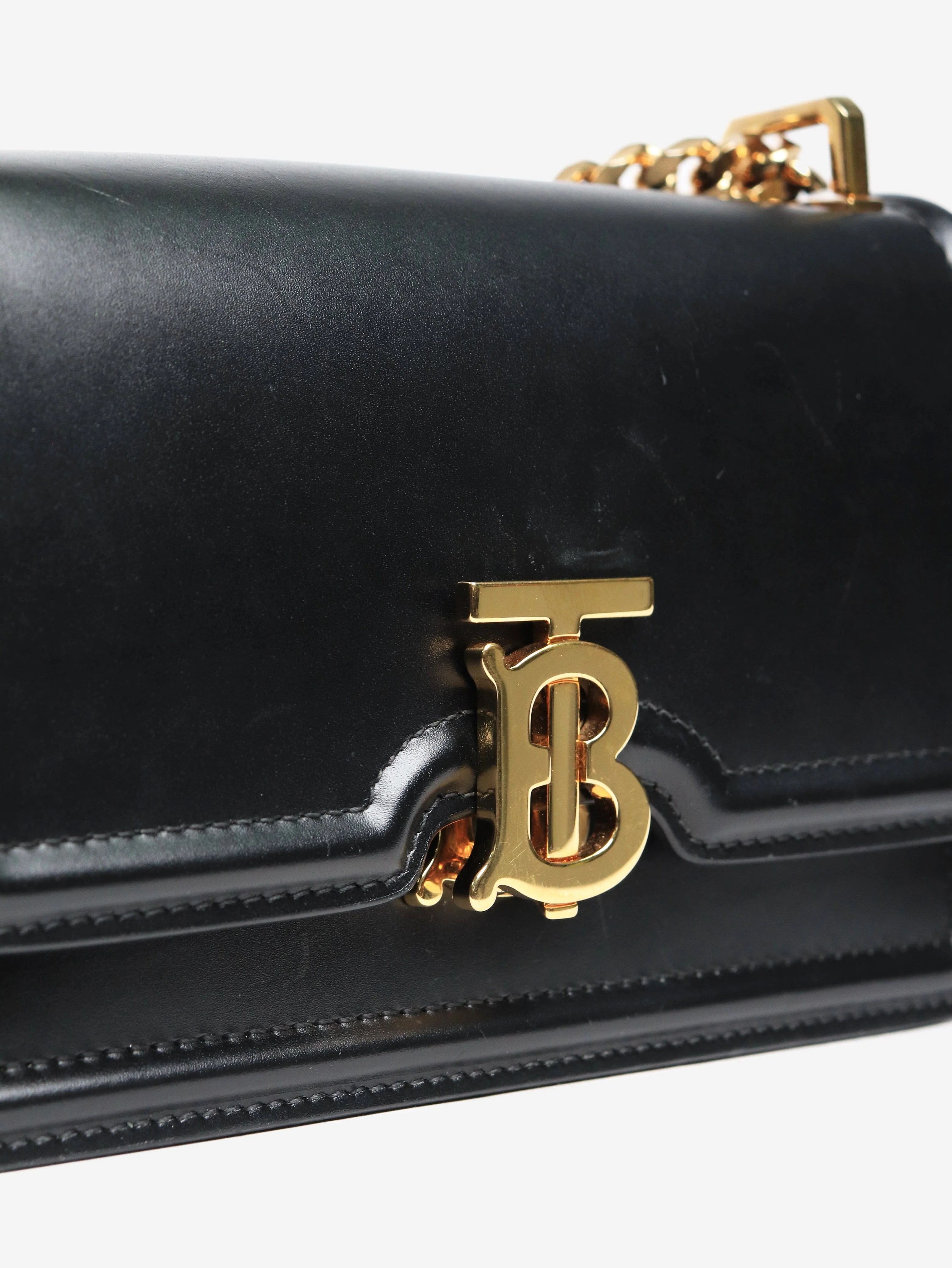 Black mini leather TB Bag - Image 5