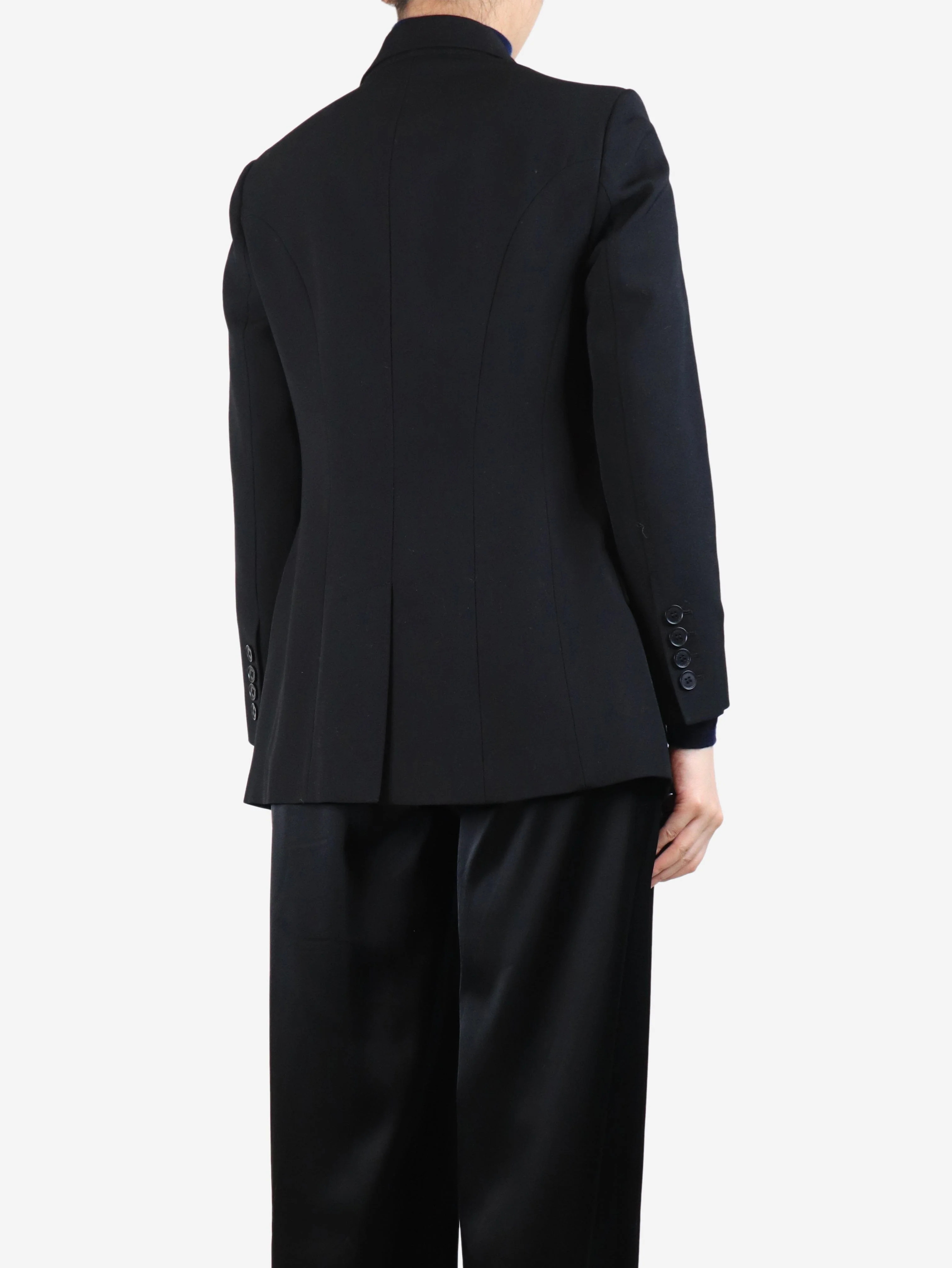 Burberry Black single-breasted blazer - size UK 8 - Image 2