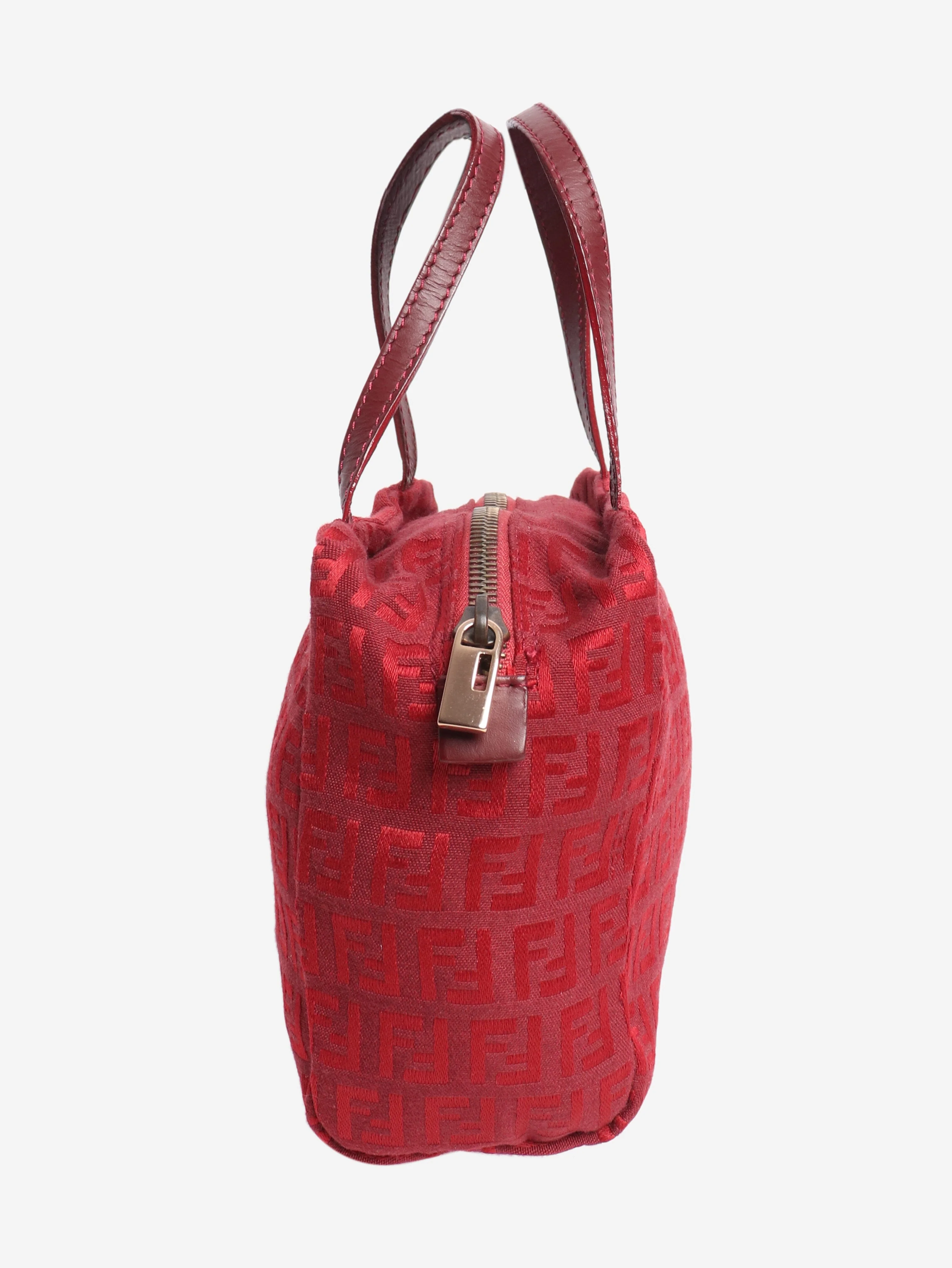Burgundy FF Monogram mini pouch - Image 2