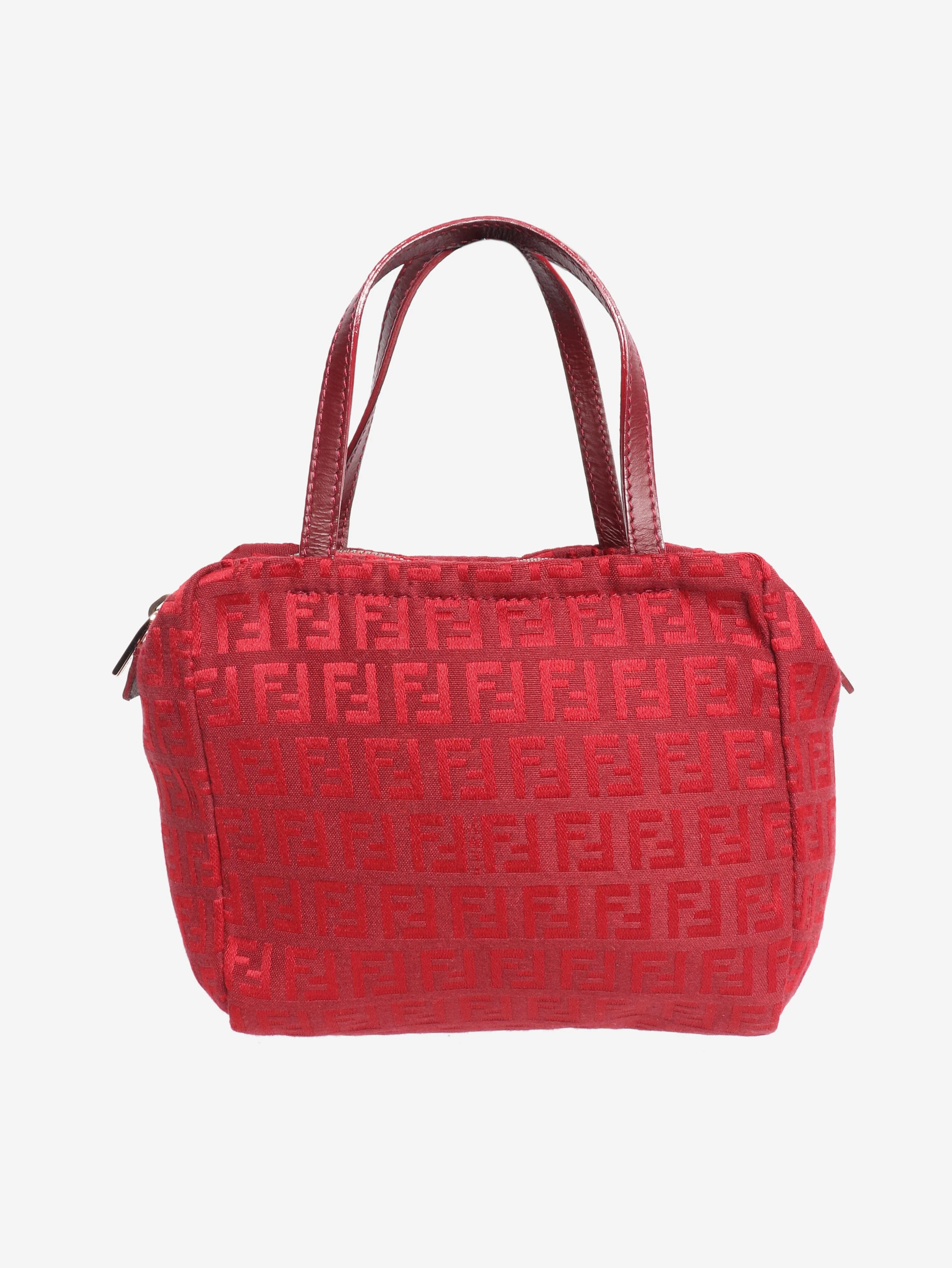 Burgundy FF Monogram mini pouch - Image 3
