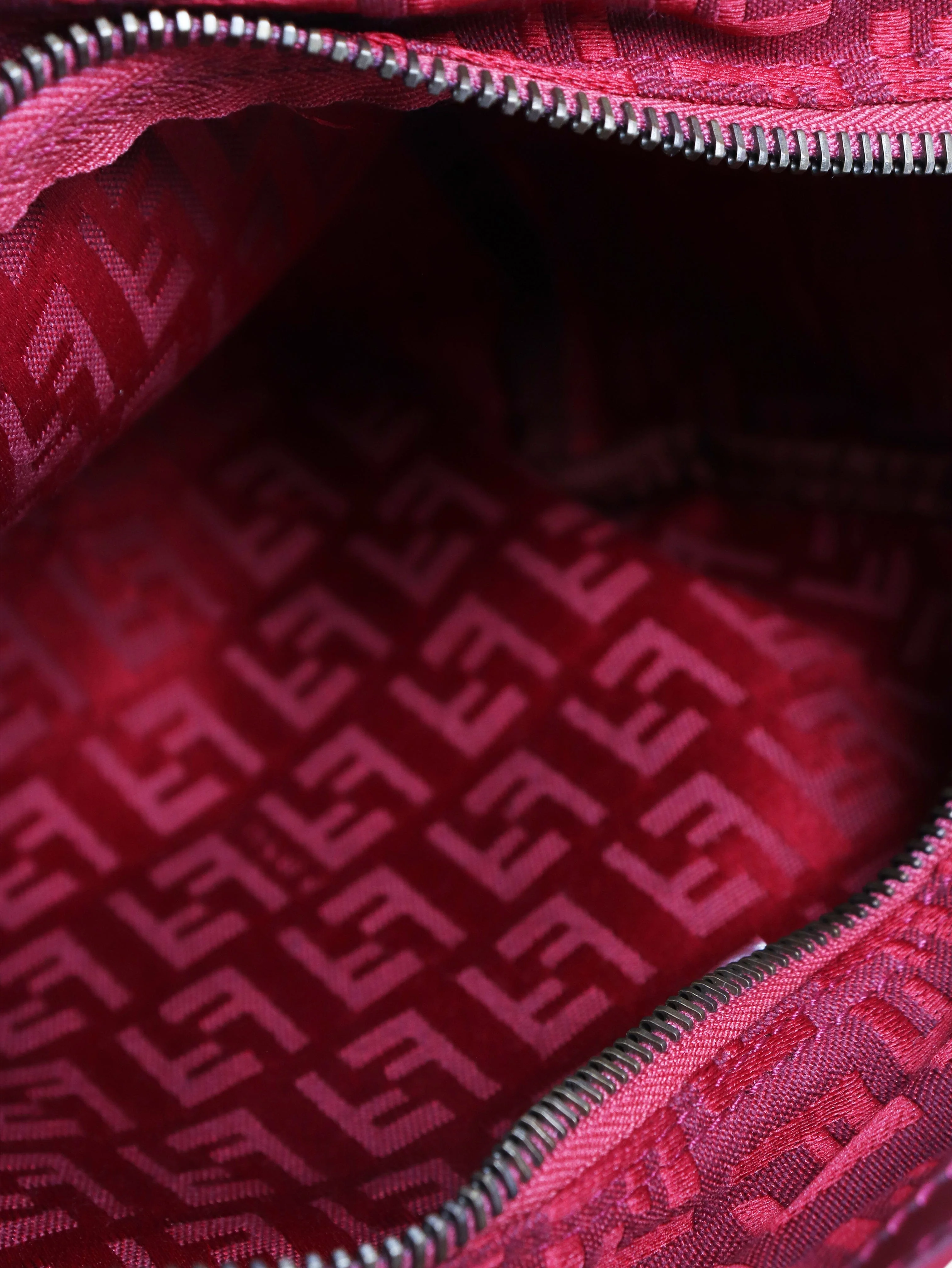 Burgundy FF Monogram mini pouch - Image 6