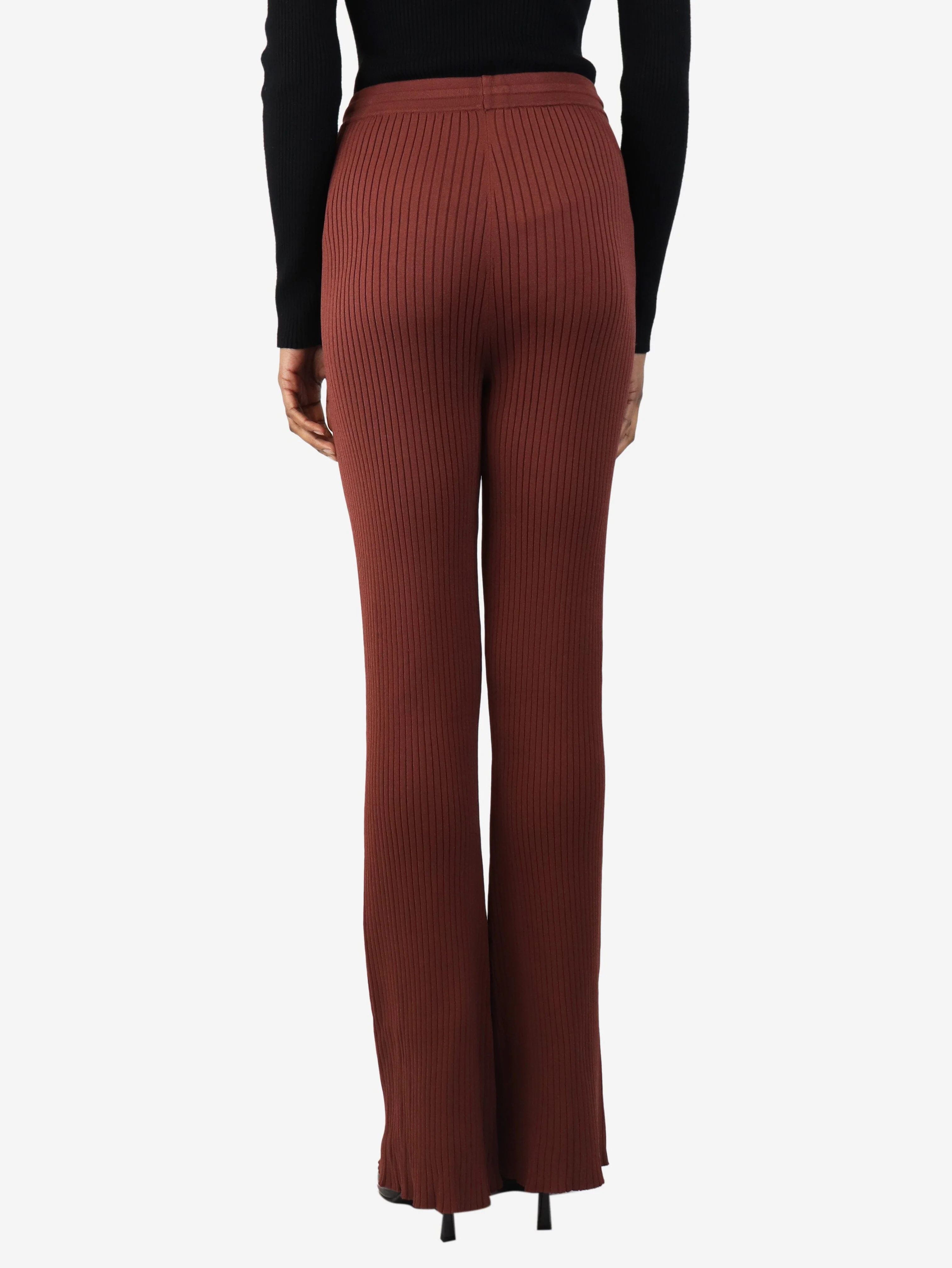 Burnt sienna ribbed Trousers - size S - Image 3