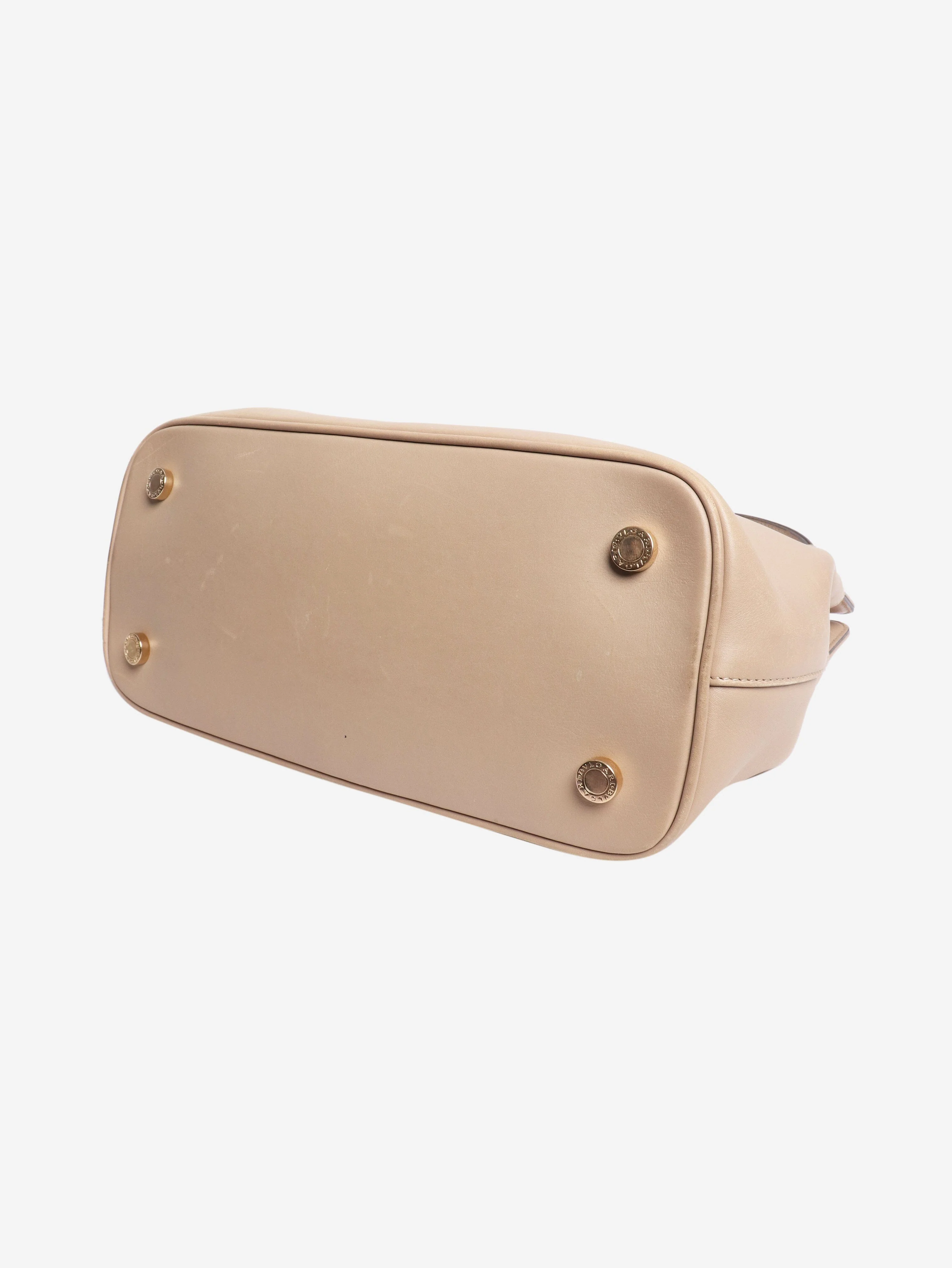 Neutral leather shoulder bag - Image 5