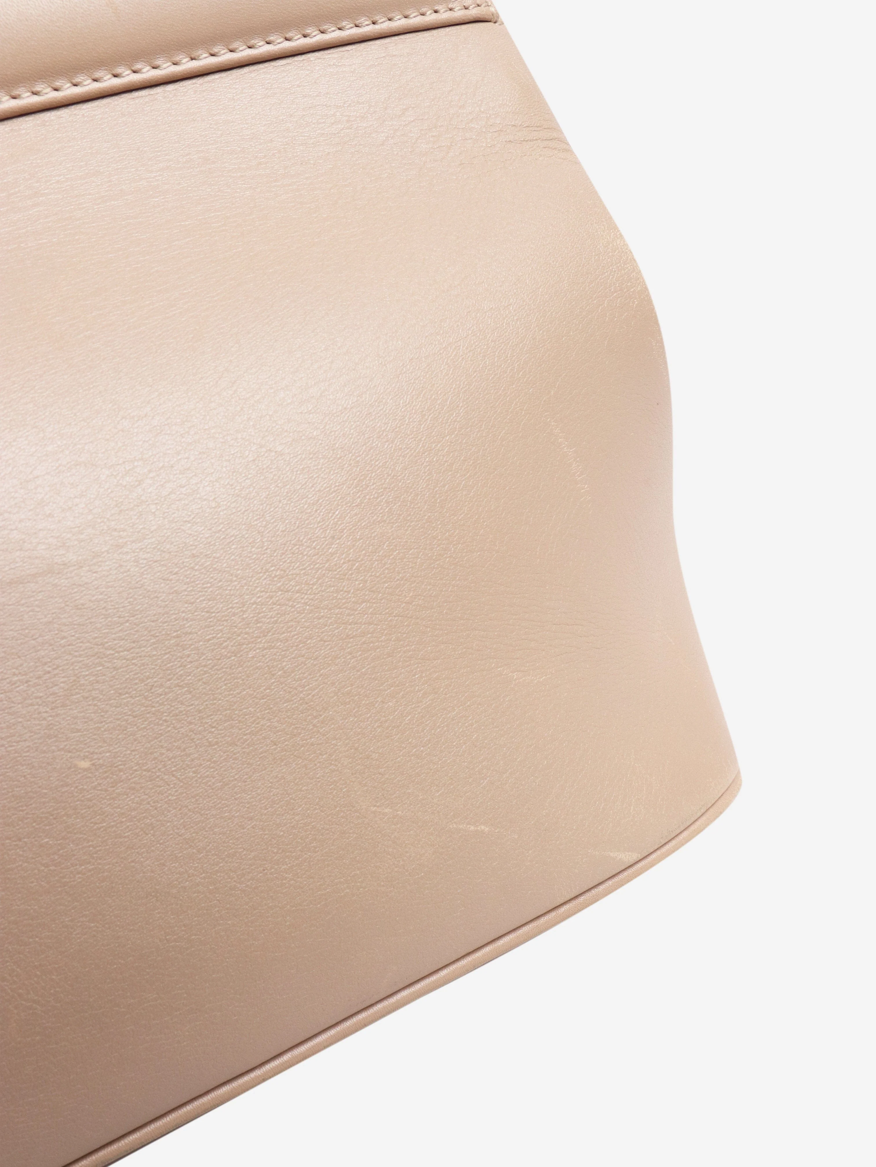 Neutral leather shoulder bag - Image 6