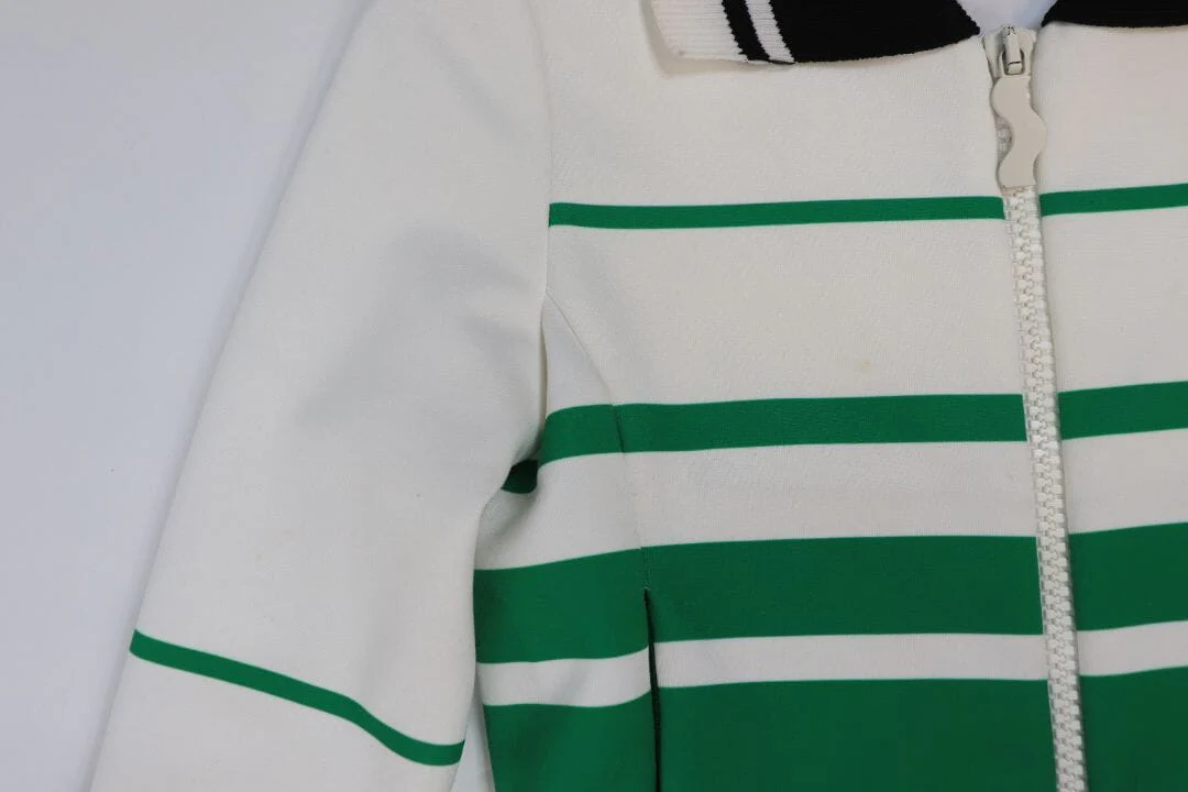 Green cropped stripe jacket - size XS - Image 5