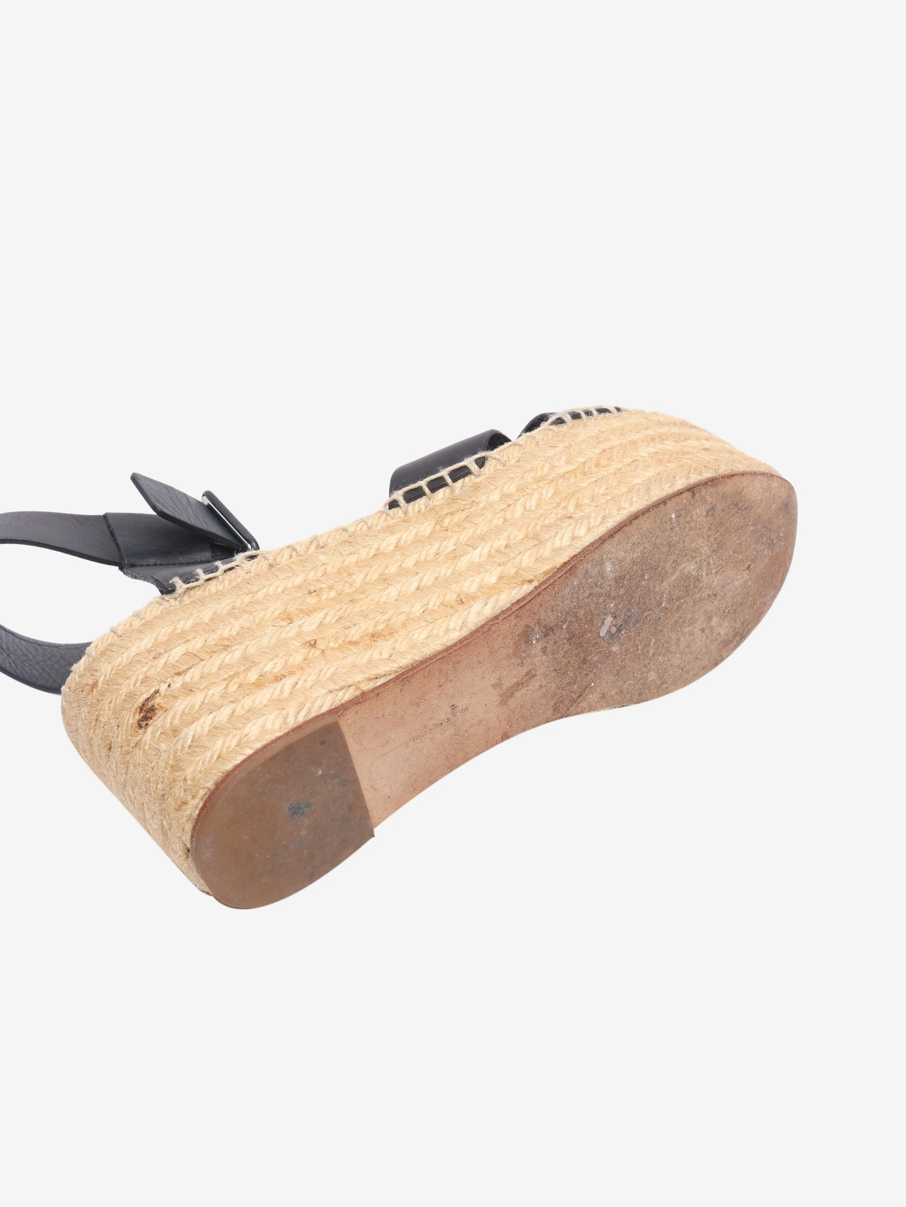 Black leather espadrilles - size EU 37 (UK 4) - Image 5