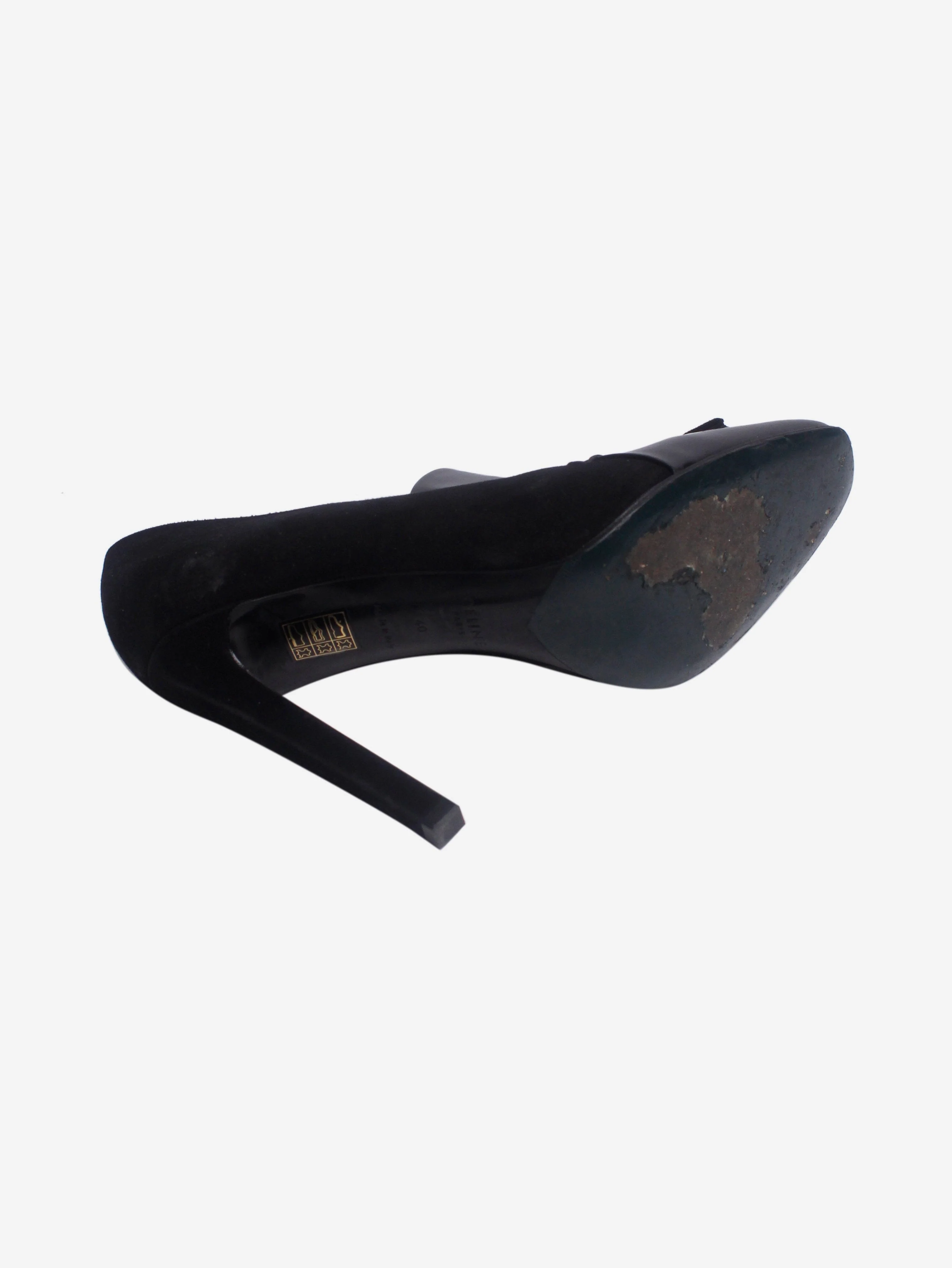 Black patent and suede tassel loafer pumps - size EU 40 - Image 4