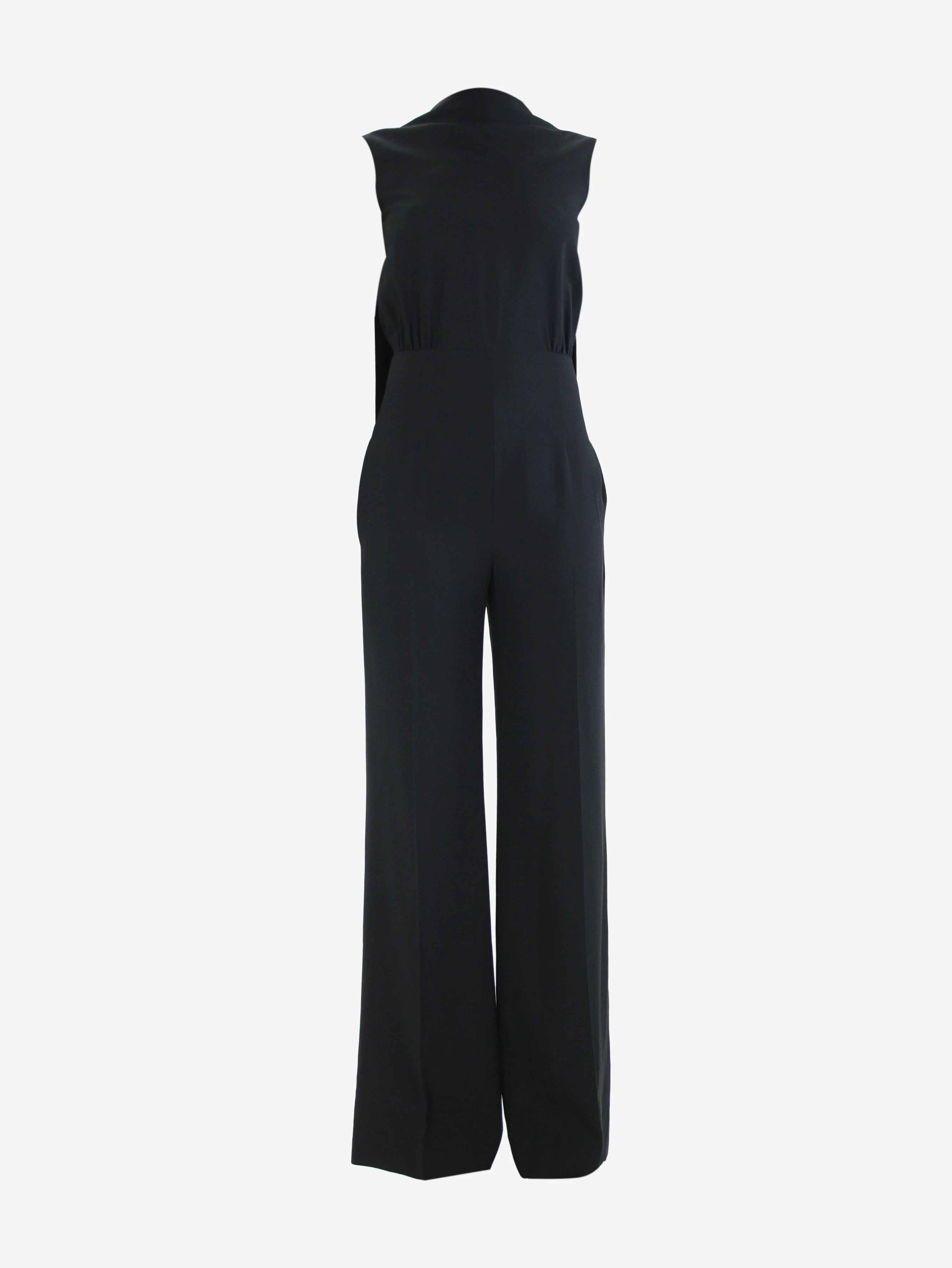 Black tailored pleated jumpsuit - size FR 36 - Image 5