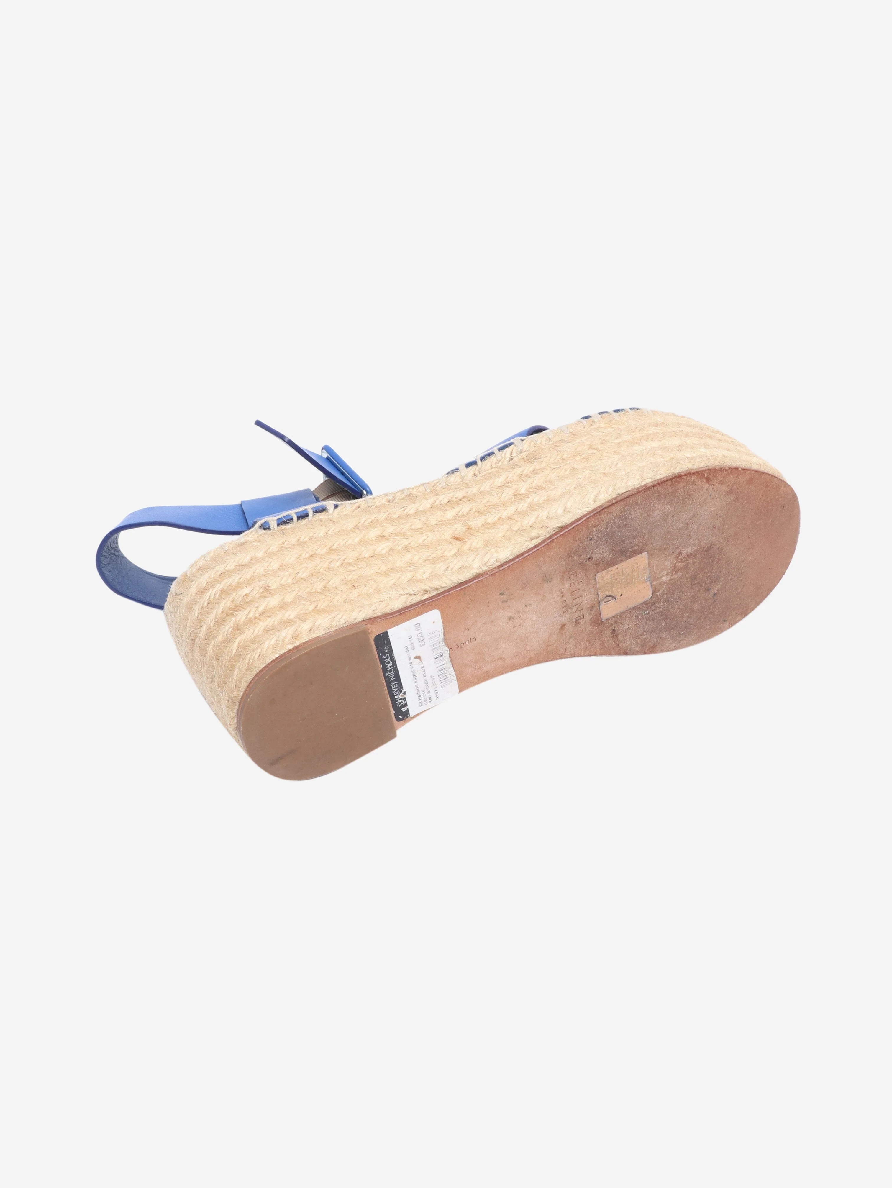 Blue leather espadrilles - size EU 37 (UK 4) - Image 5