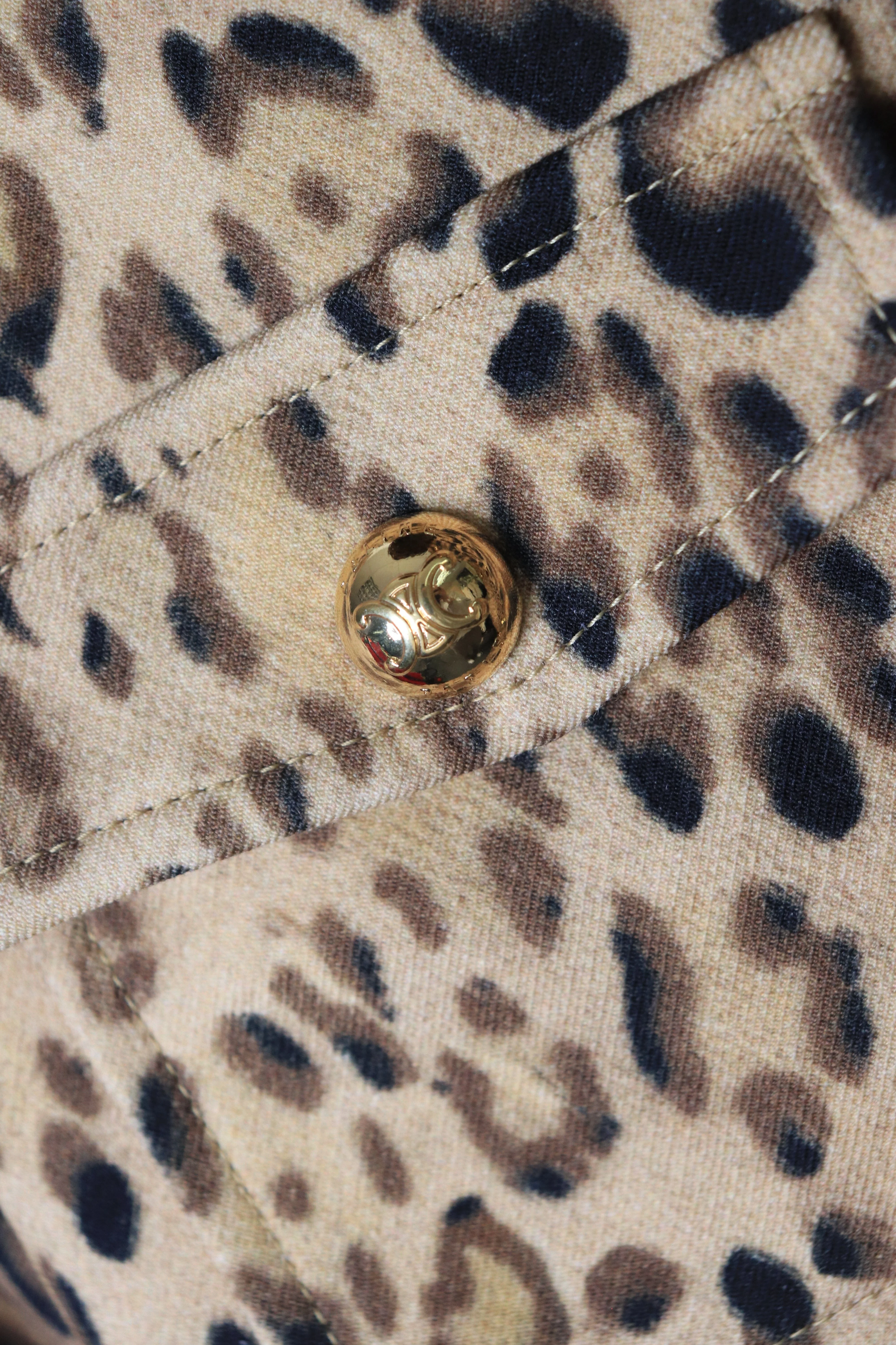 Leopard print trucker jacket - size UK 10 - Image 5