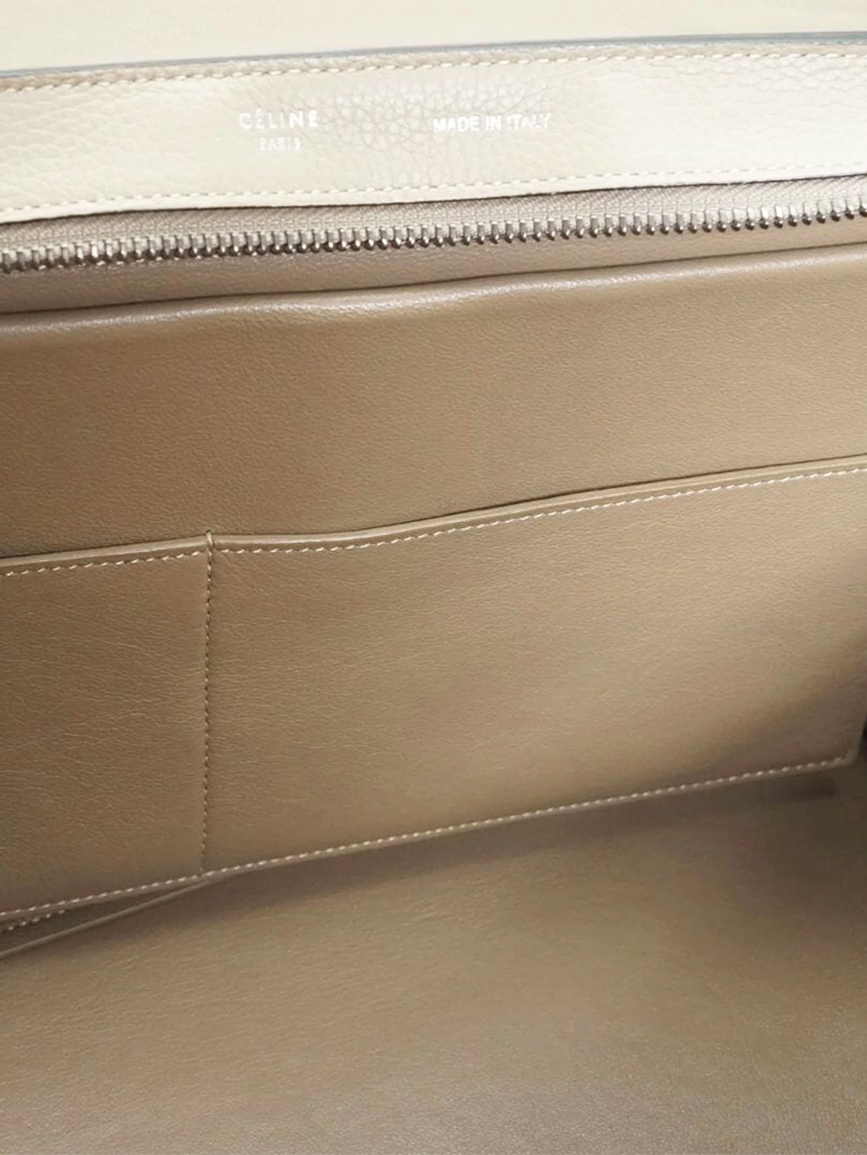 Neutral Trapeze leather and suede 2way bag - Image 14