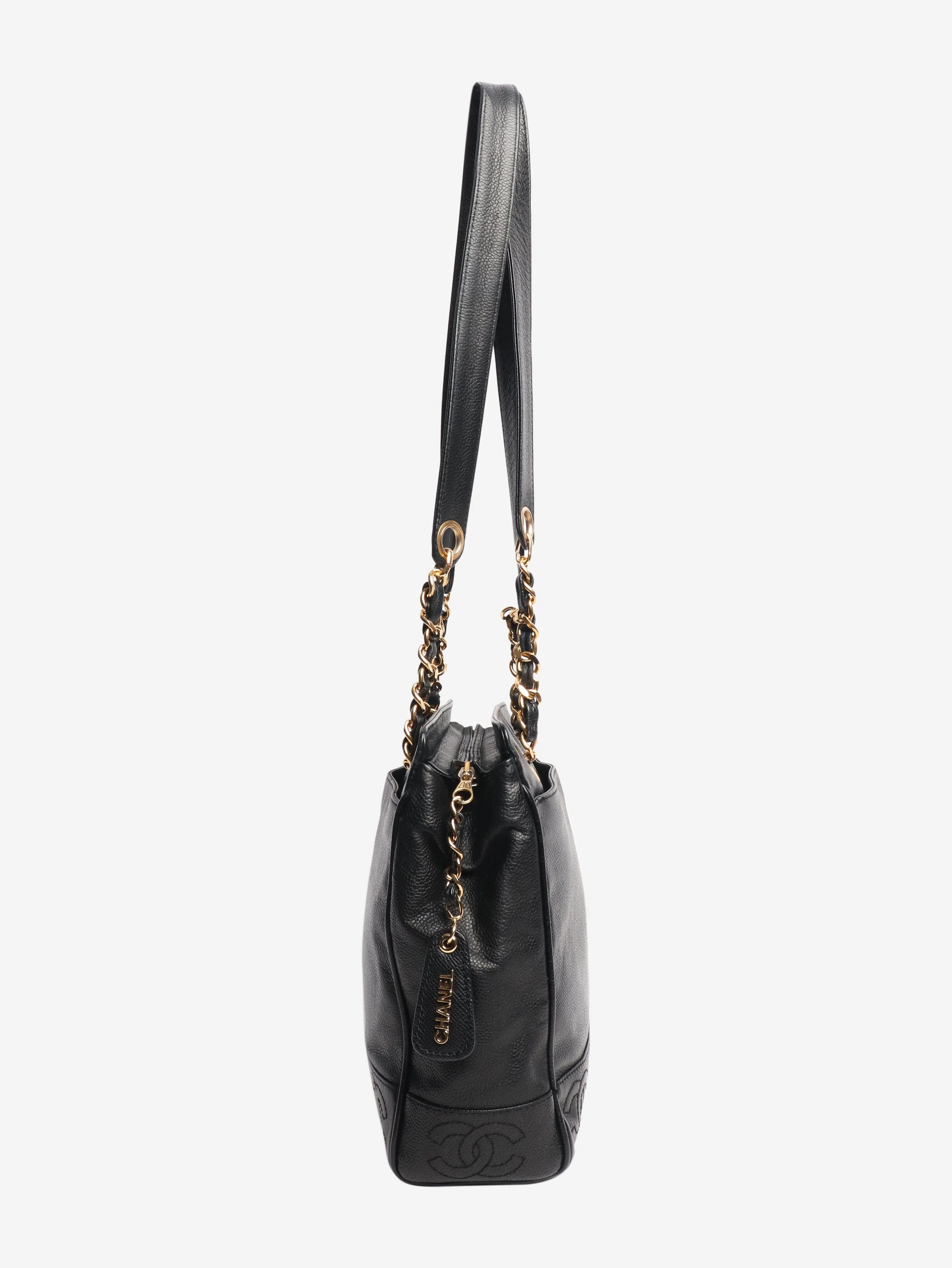 Black 1996 vintage CC logo tote bag - Image 3