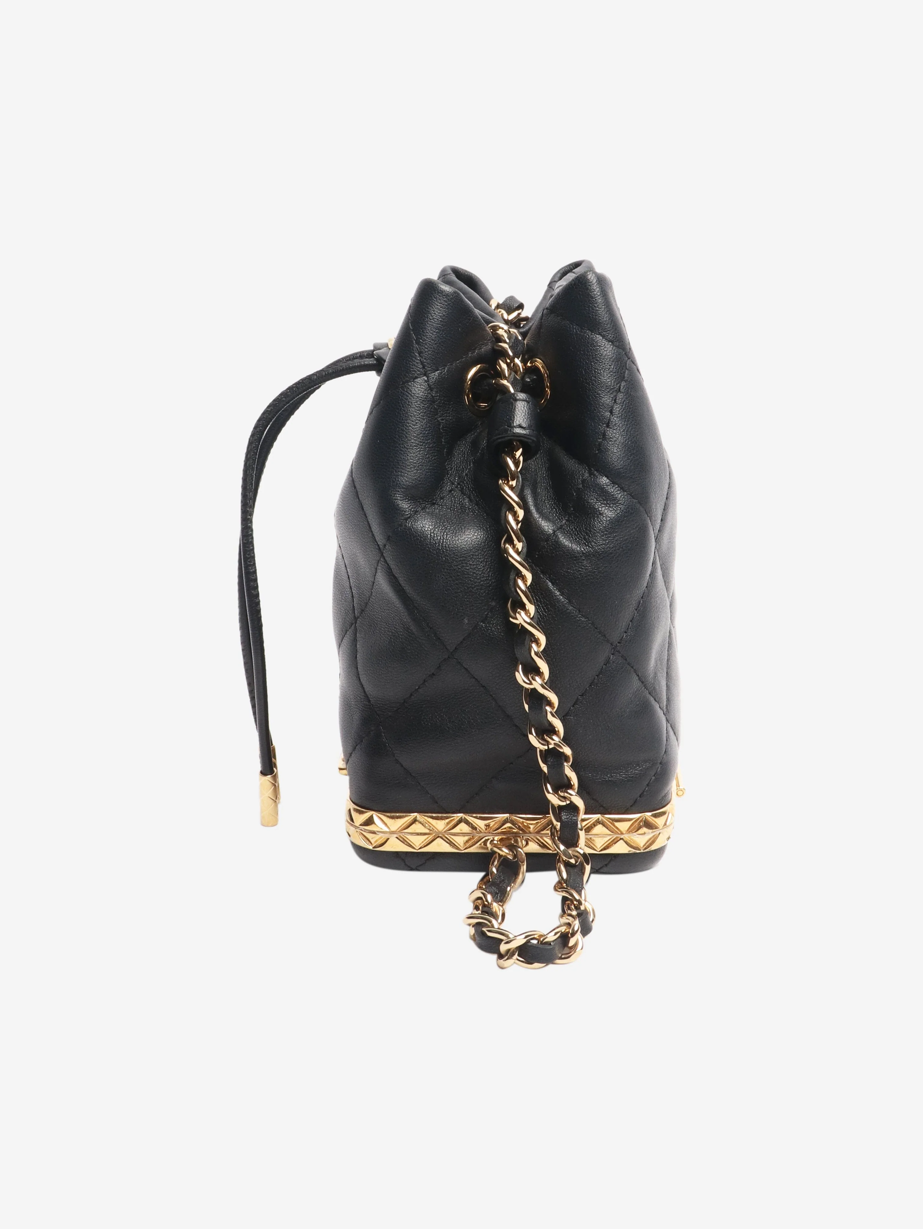 Black 2022 mini drawstring bucket bag - Image 4