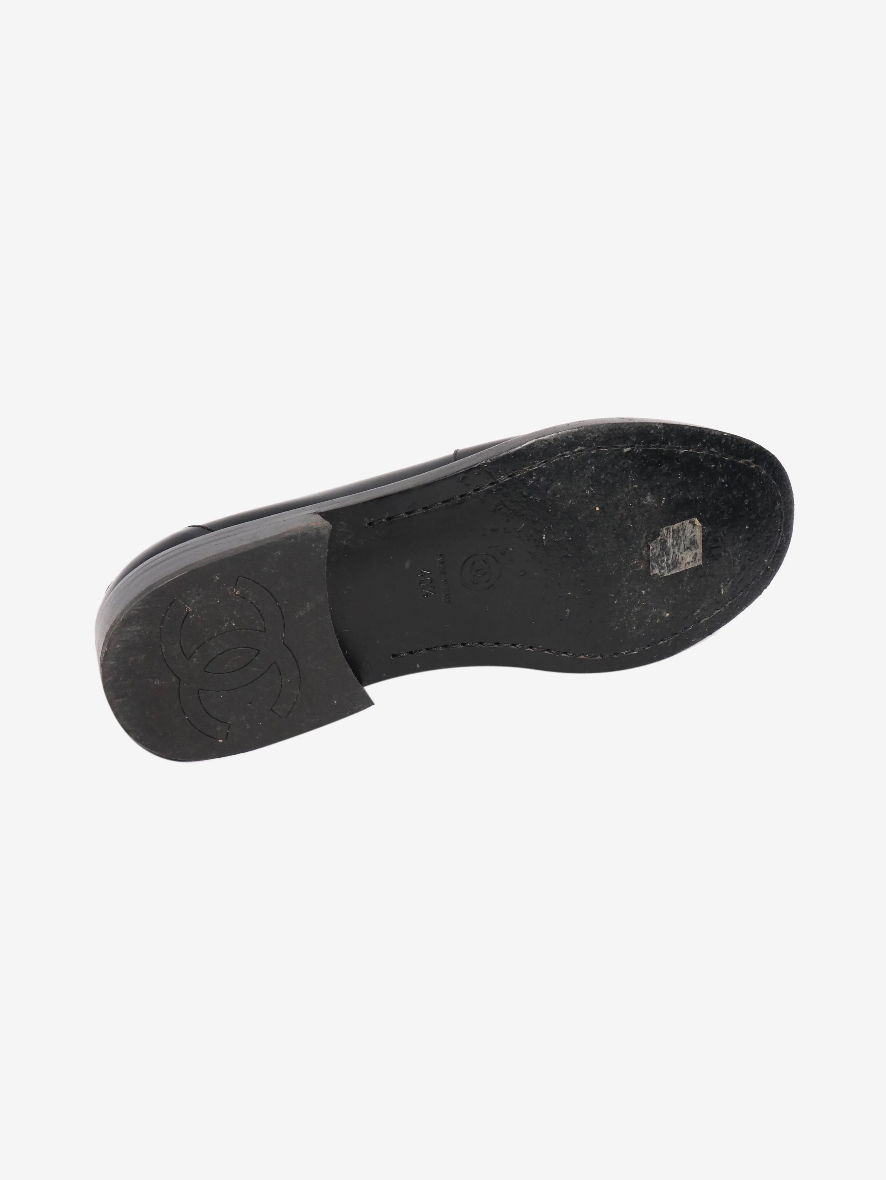 Black and white calfskin CC loafers - size eu 40.5 - Image 6