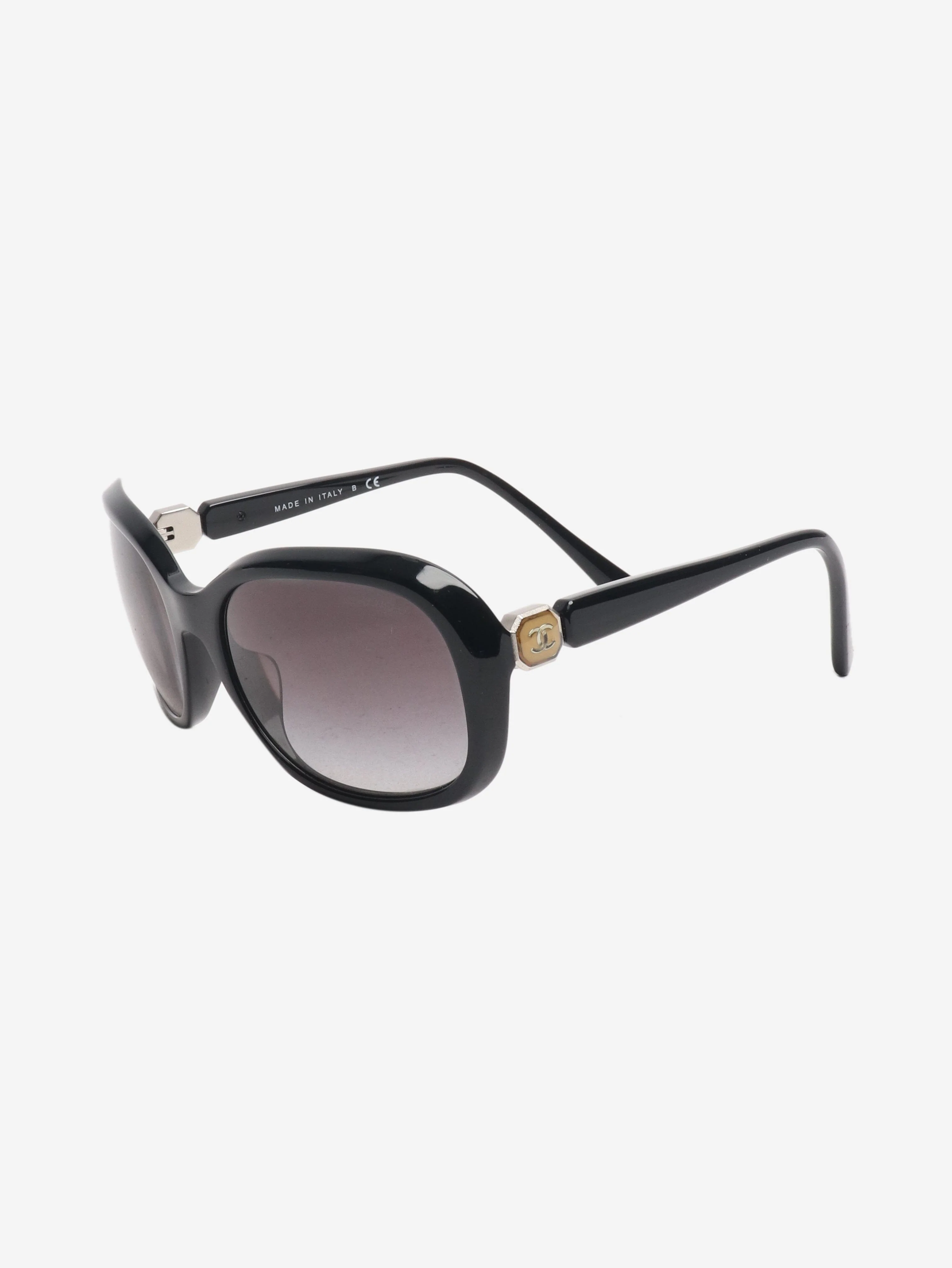 Black glossy square sunglasses - Image 2