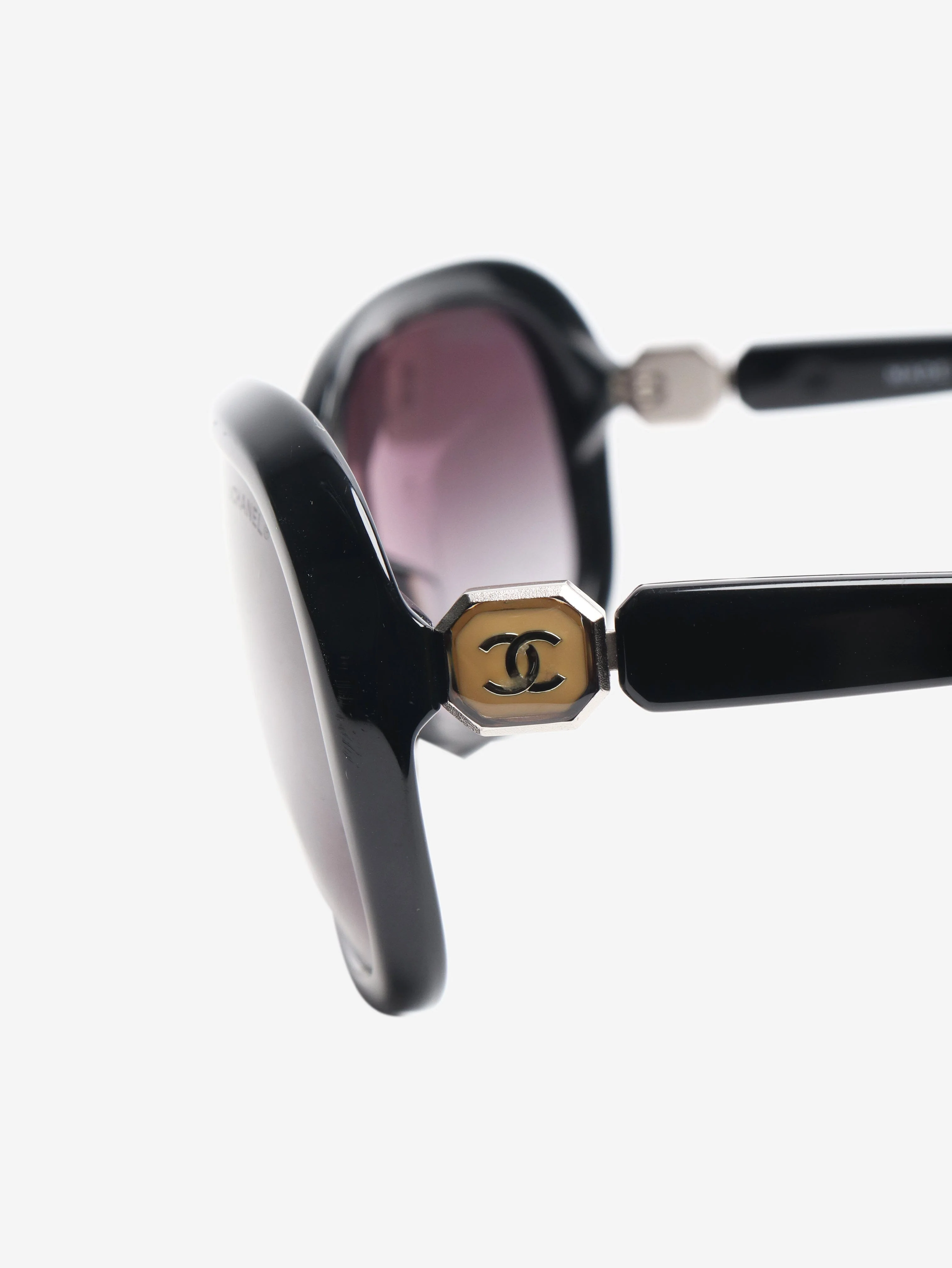 Black glossy square sunglasses - Image 5