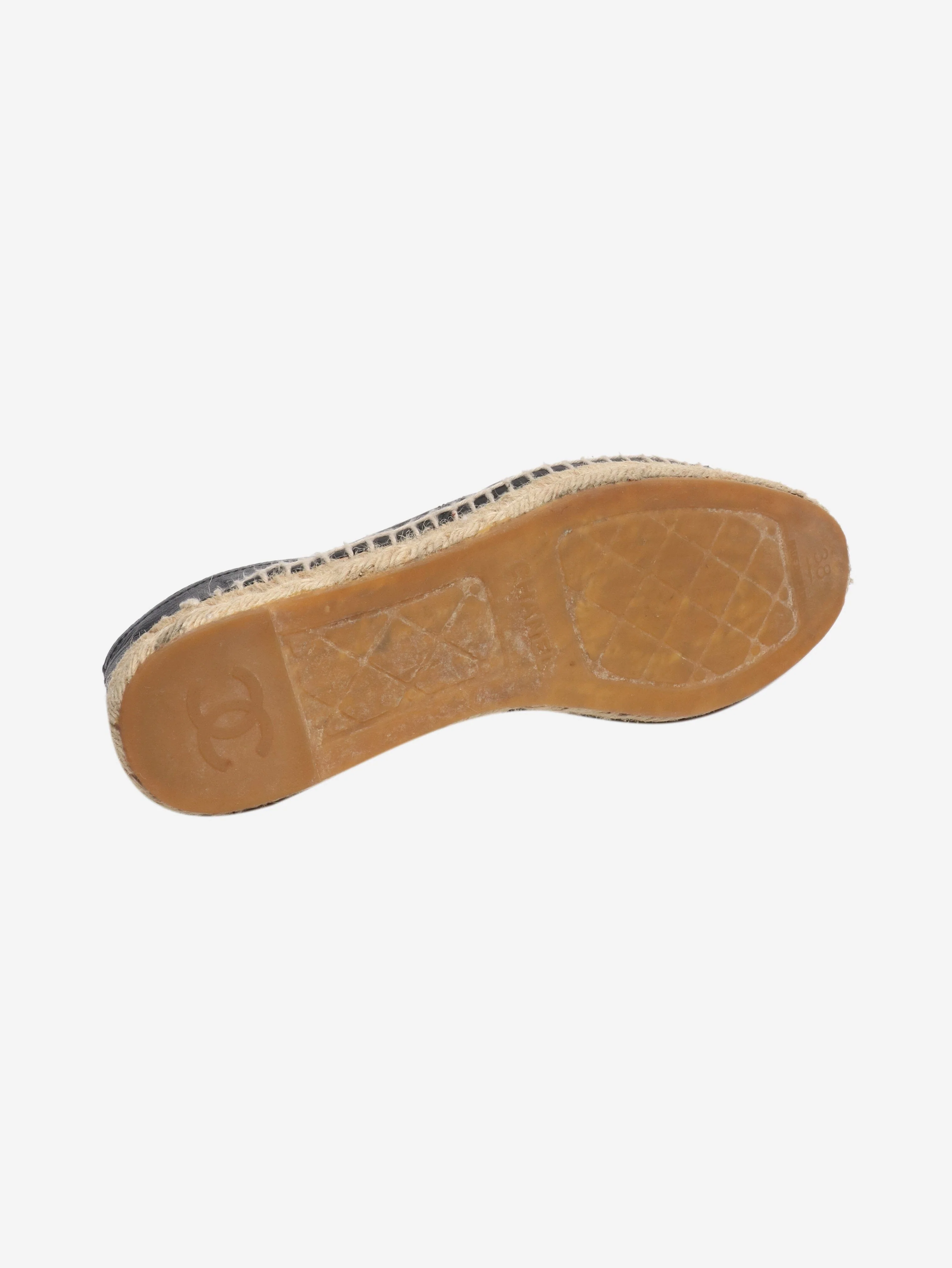 Black high top leather espadrilles - size EU 38 (UK 5) - Image 6