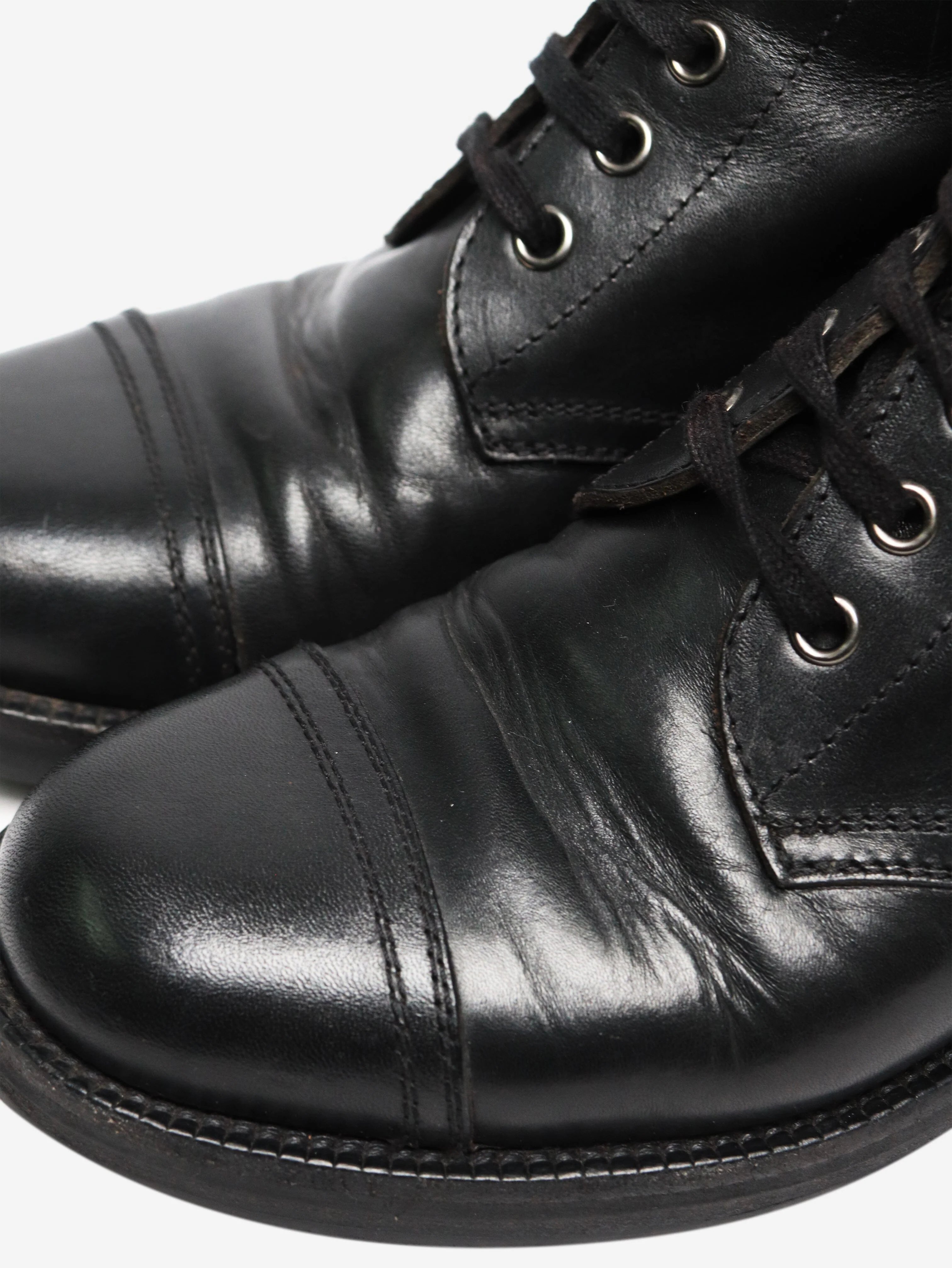 Black tweed lined CC ankle boots - size EU 39 (UK 6) - Image 5