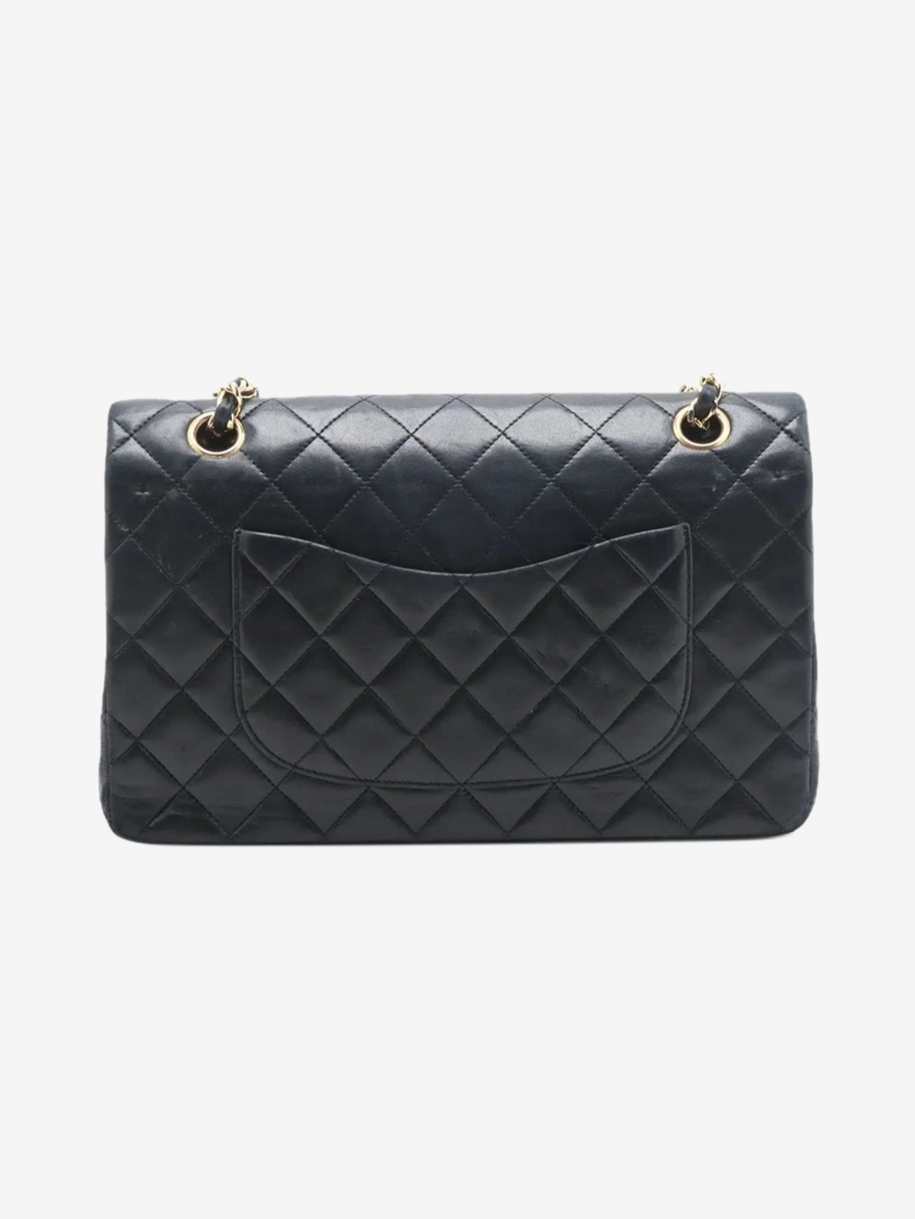 Black vintage 1989 medium lambskin Classic Double Flap bag - Image 2