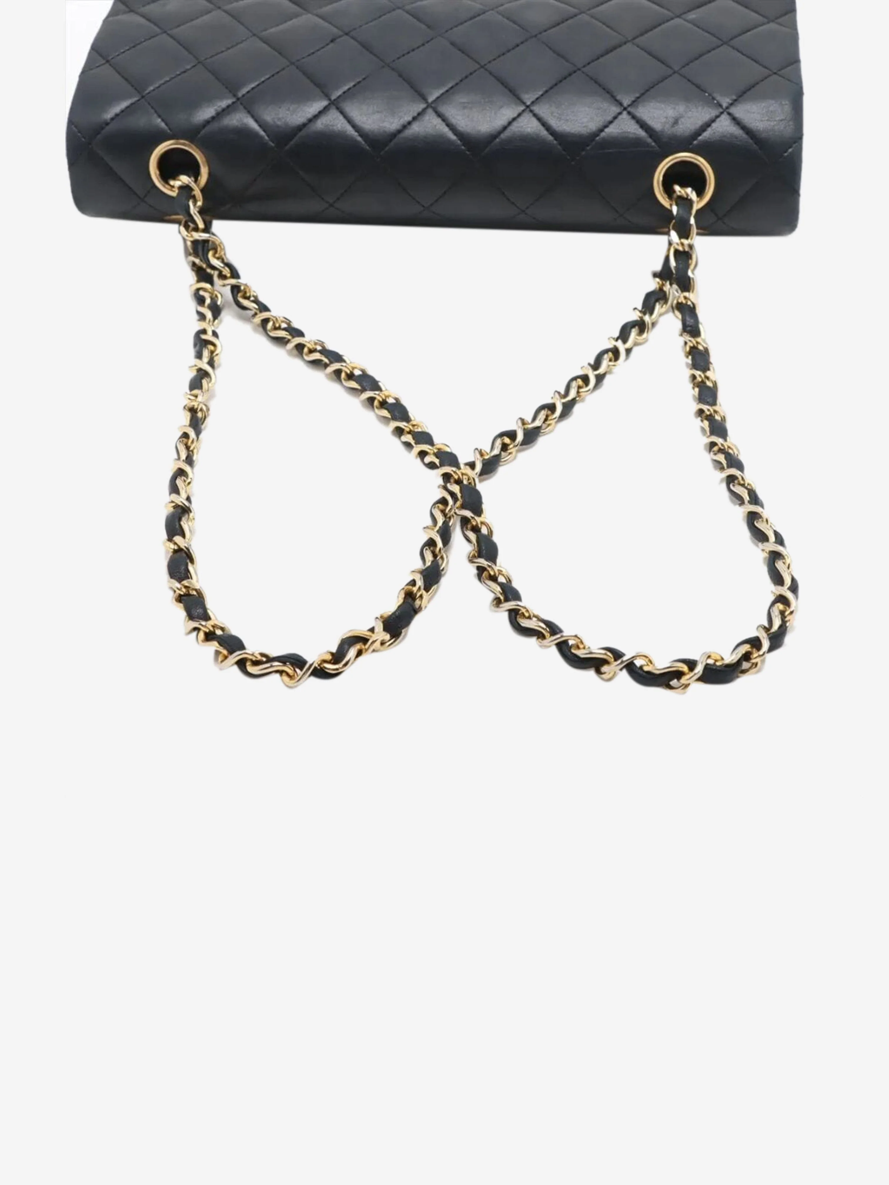 Black vintage 1989 medium lambskin Classic Double Flap bag - Image 5