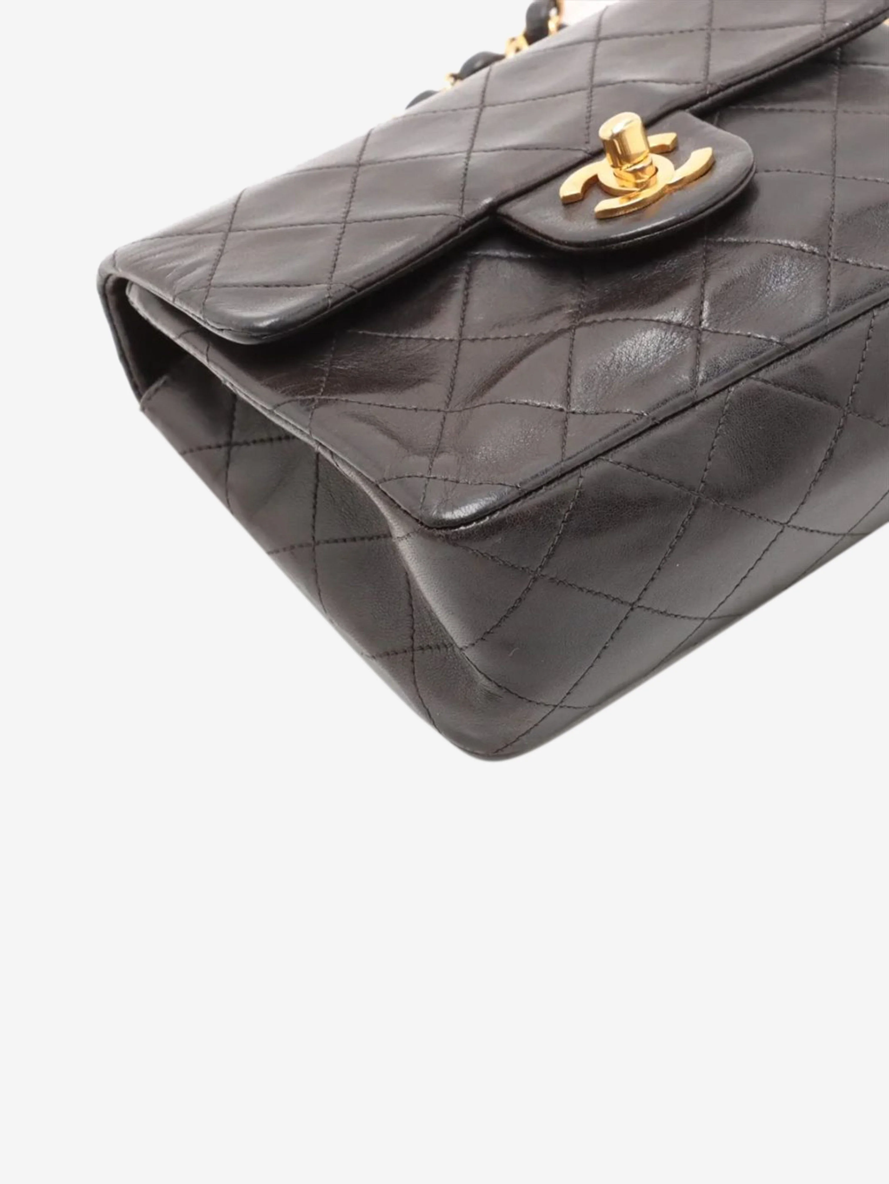Black vintage 1994 mini lambskin Classic Single Flap bag - Image 4