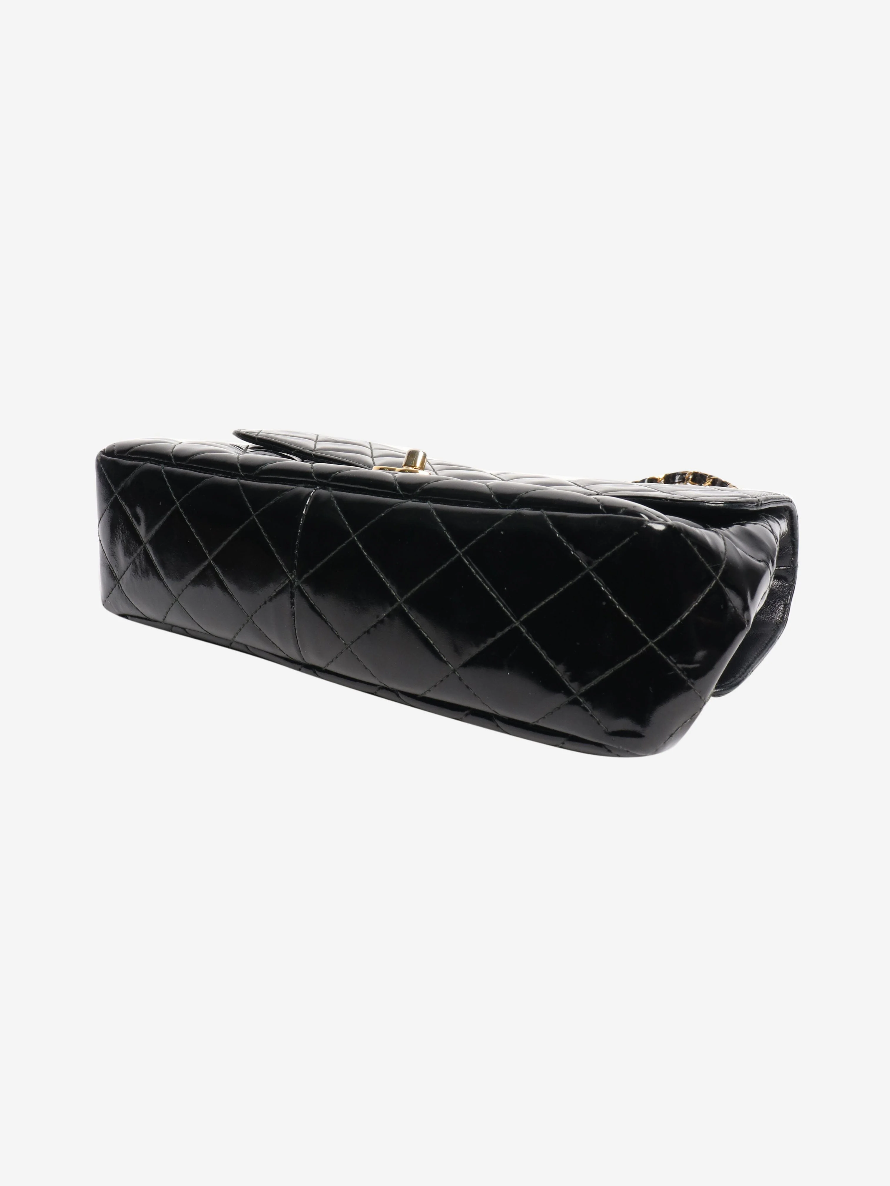 Black vintage 1994 patent double-sided Classic Flap bag - Image 4