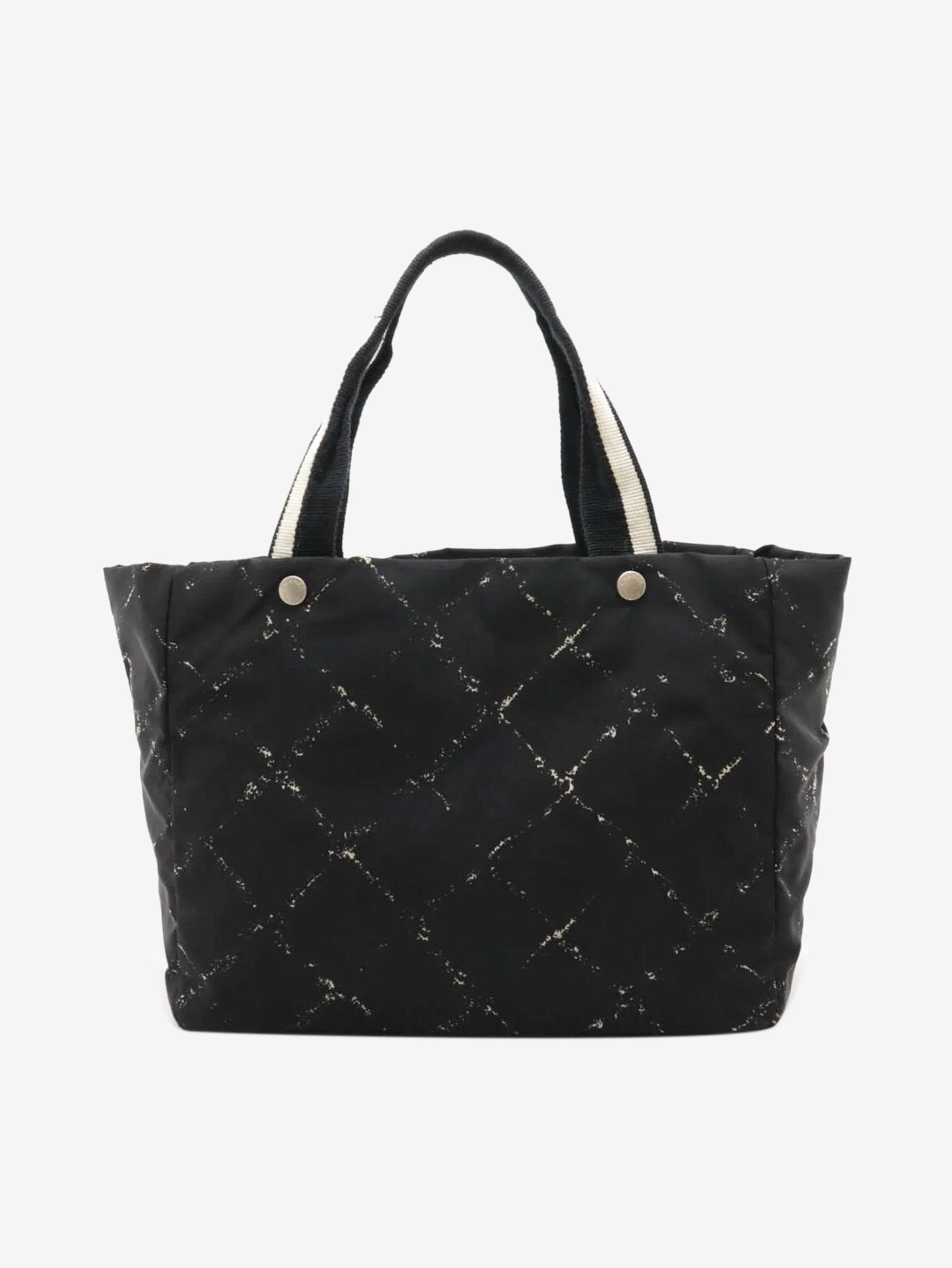 Black vintage 2000 Travel Line nylon tote bag