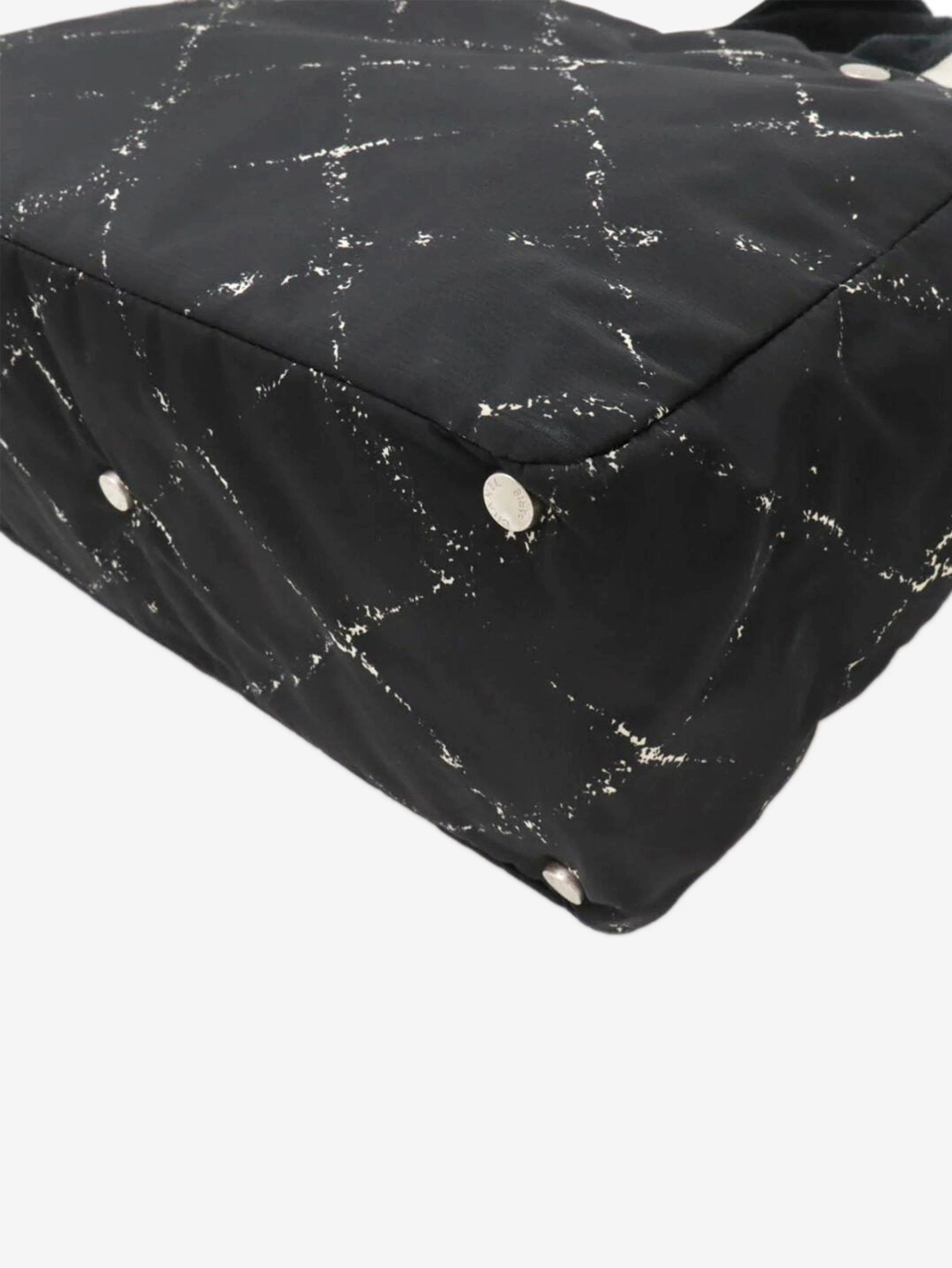 Black vintage 2000 Travel Line nylon tote bag - Image 3