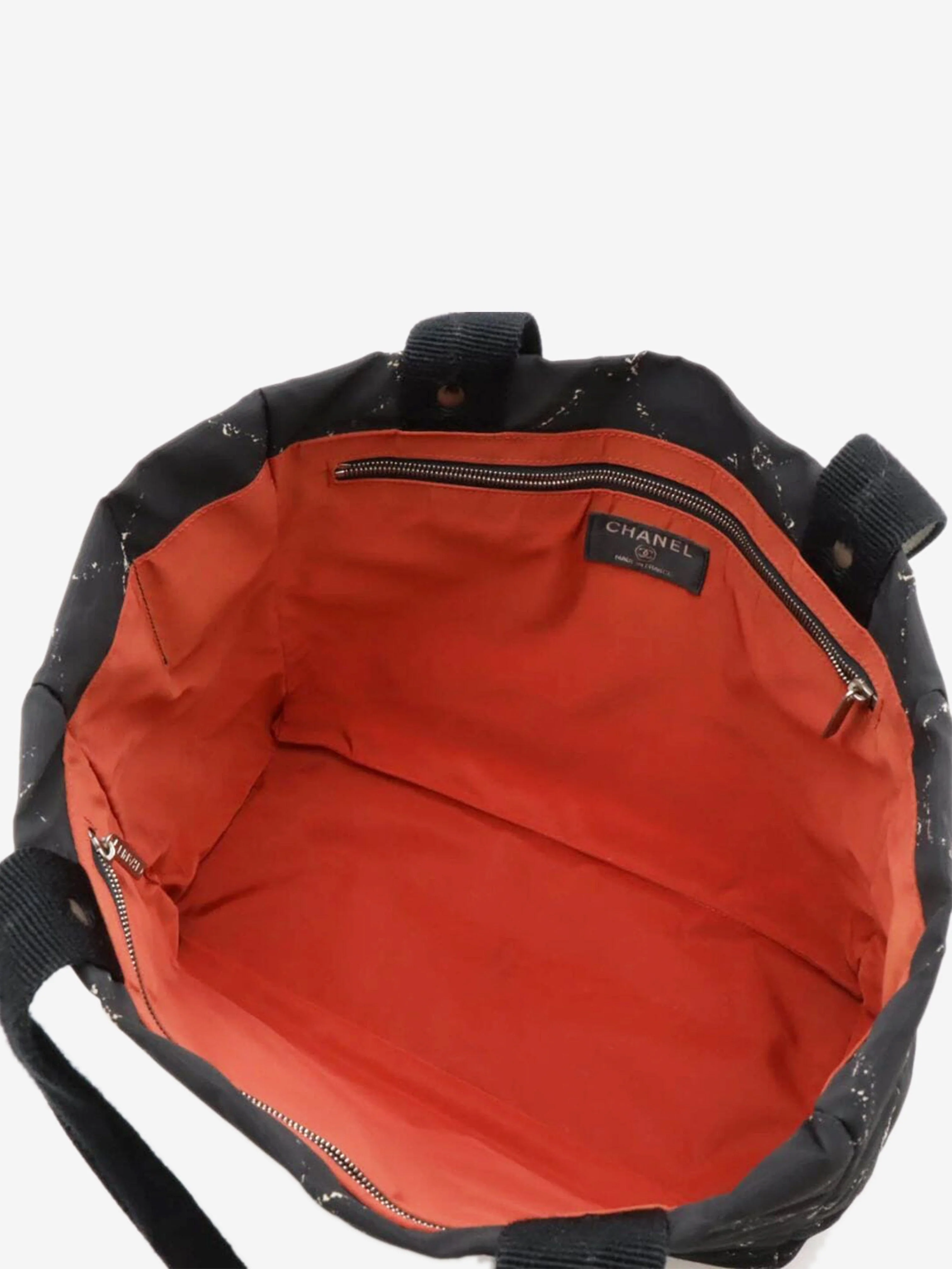 Black vintage 2000 Travel Line nylon tote bag - Image 5