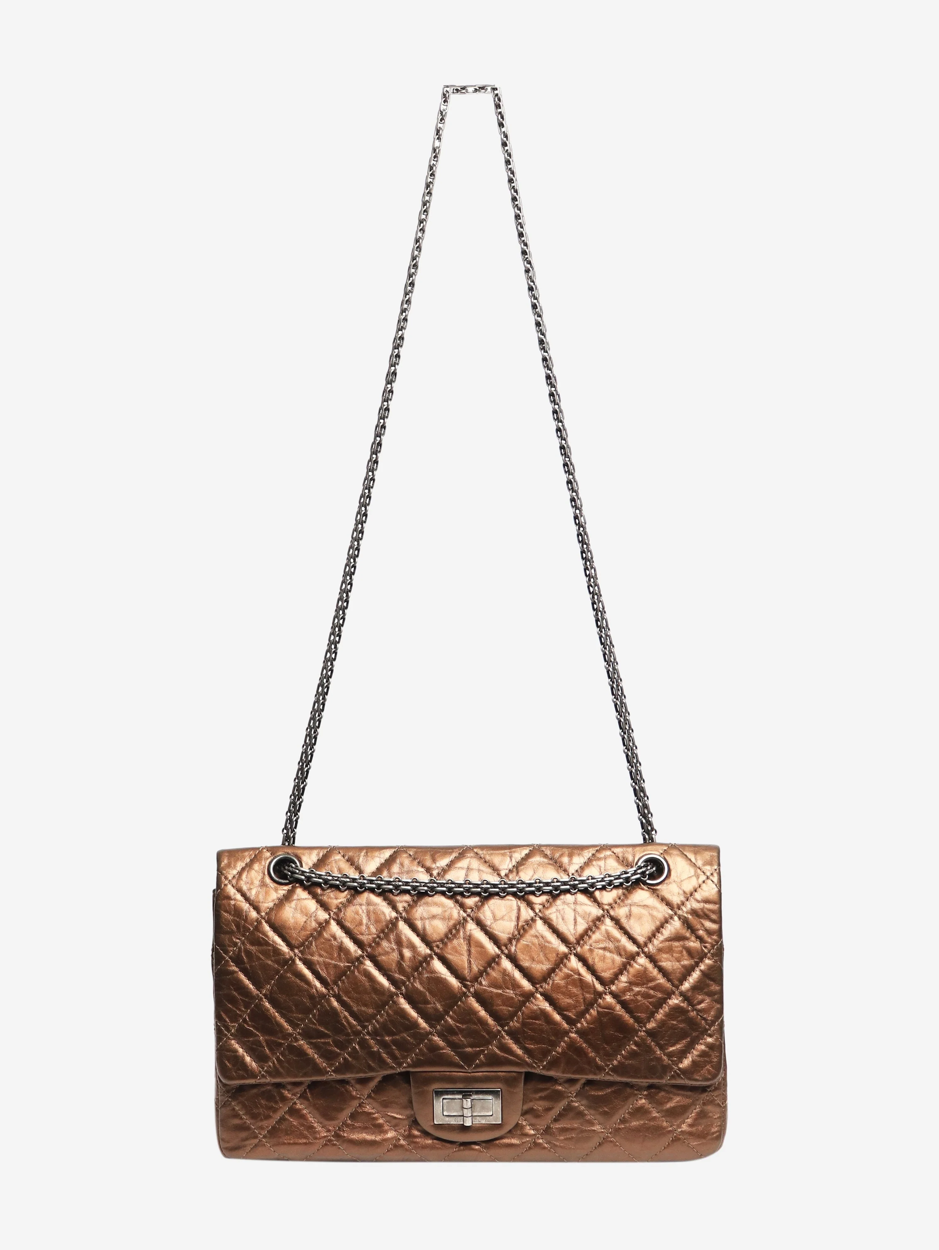 Brown 2010 maxi lambskin 2.55 bag - Image 2