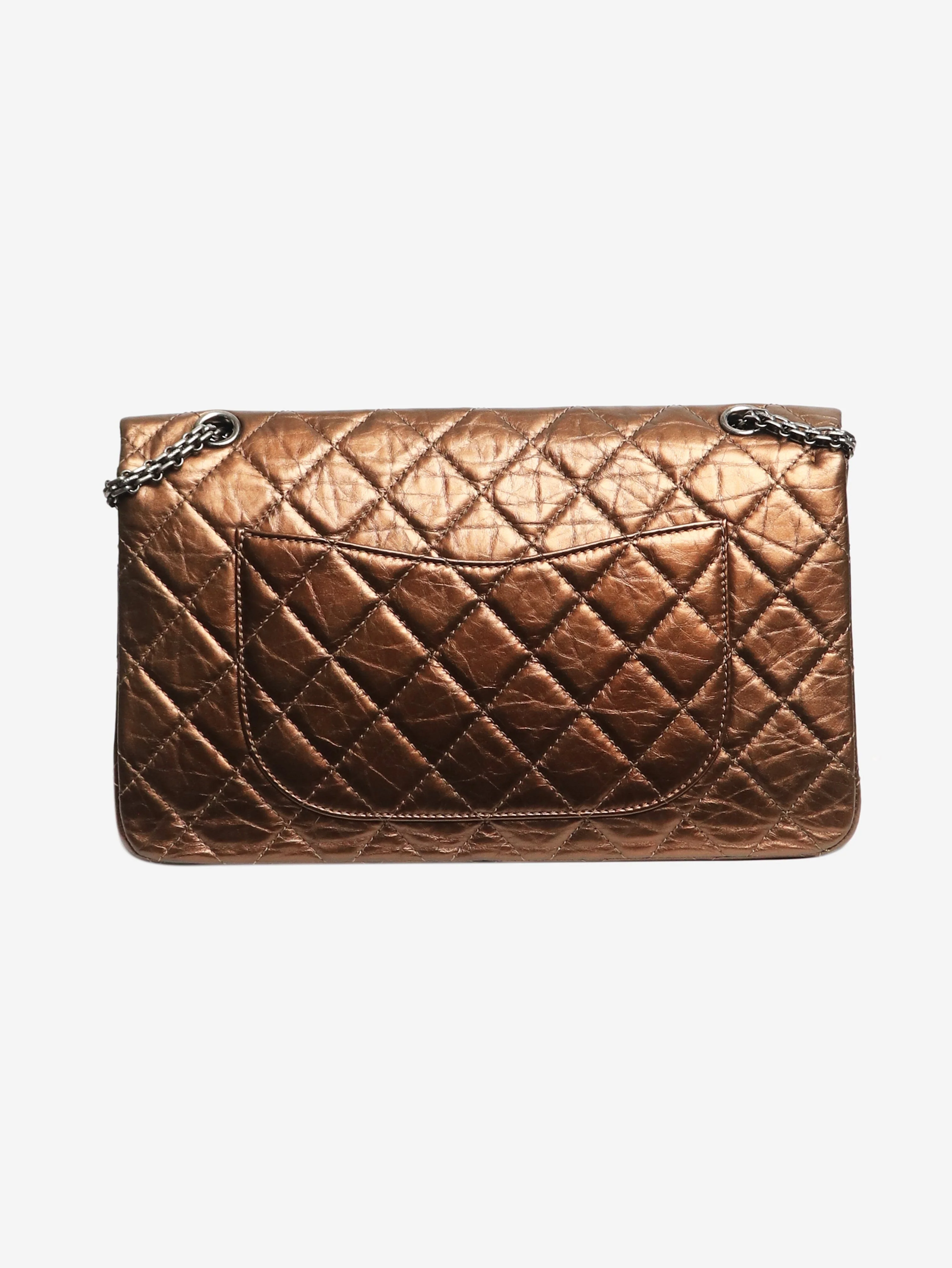 Brown 2010 maxi lambskin 2.55 bag - Image 3