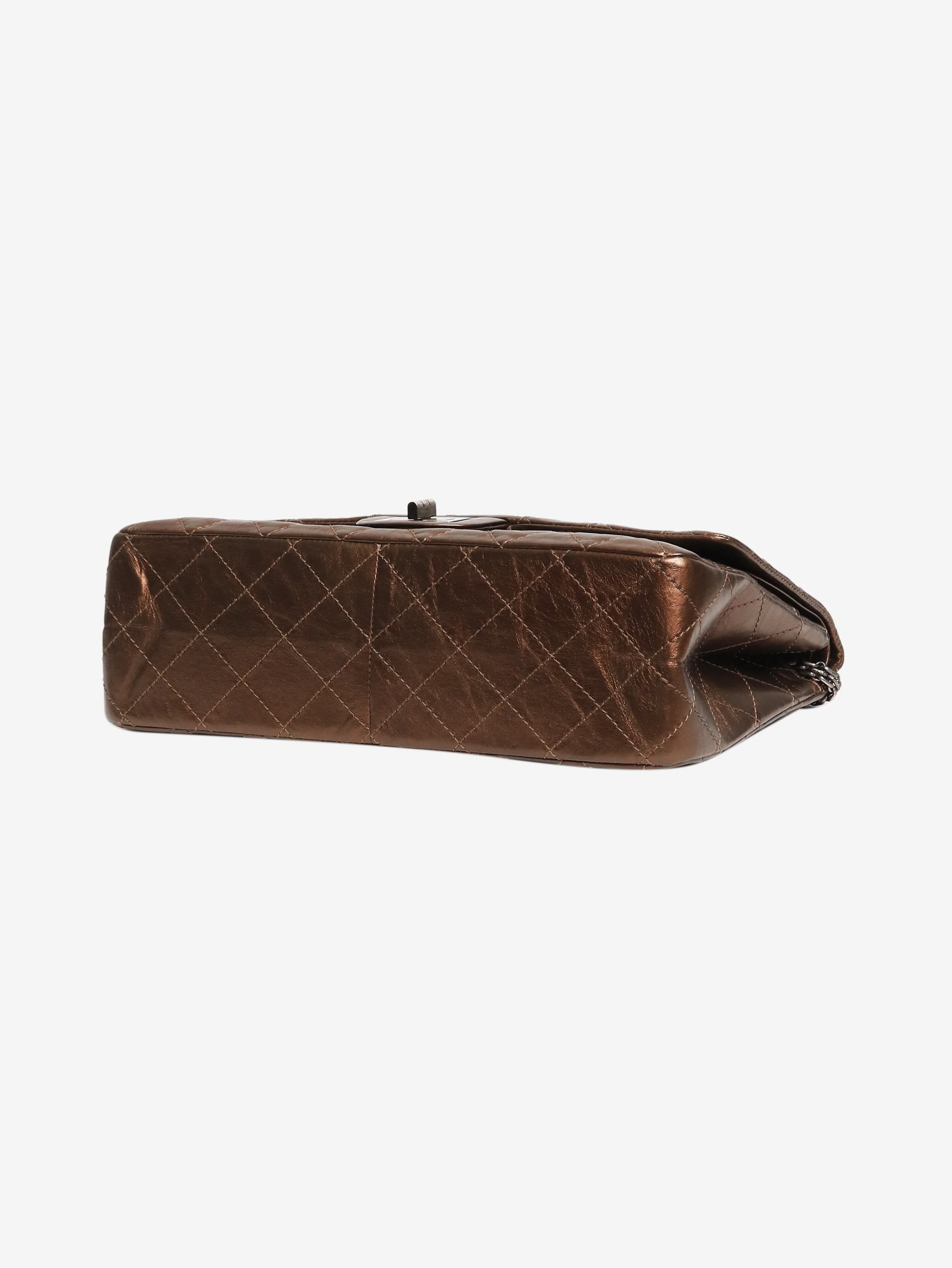 Brown 2010 maxi lambskin 2.55 bag - Image 4
