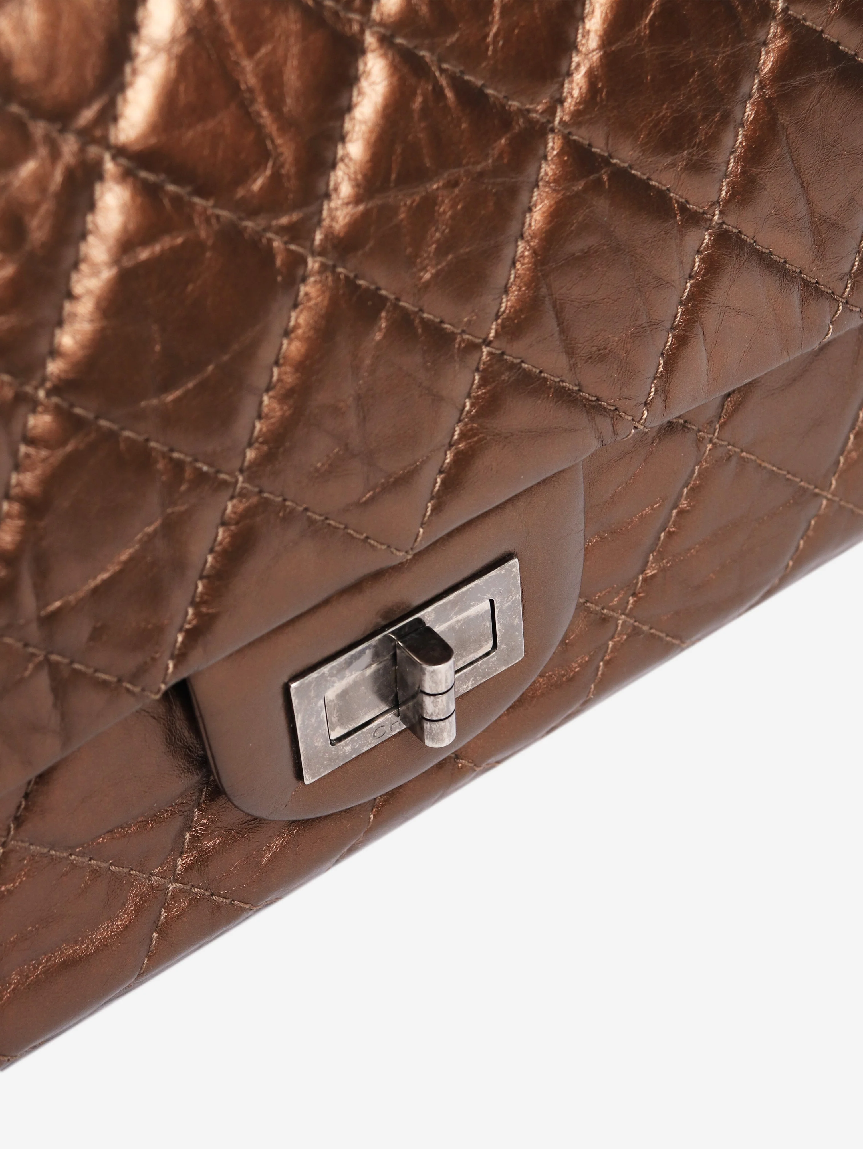 Brown 2010 maxi lambskin 2.55 bag - Image 5