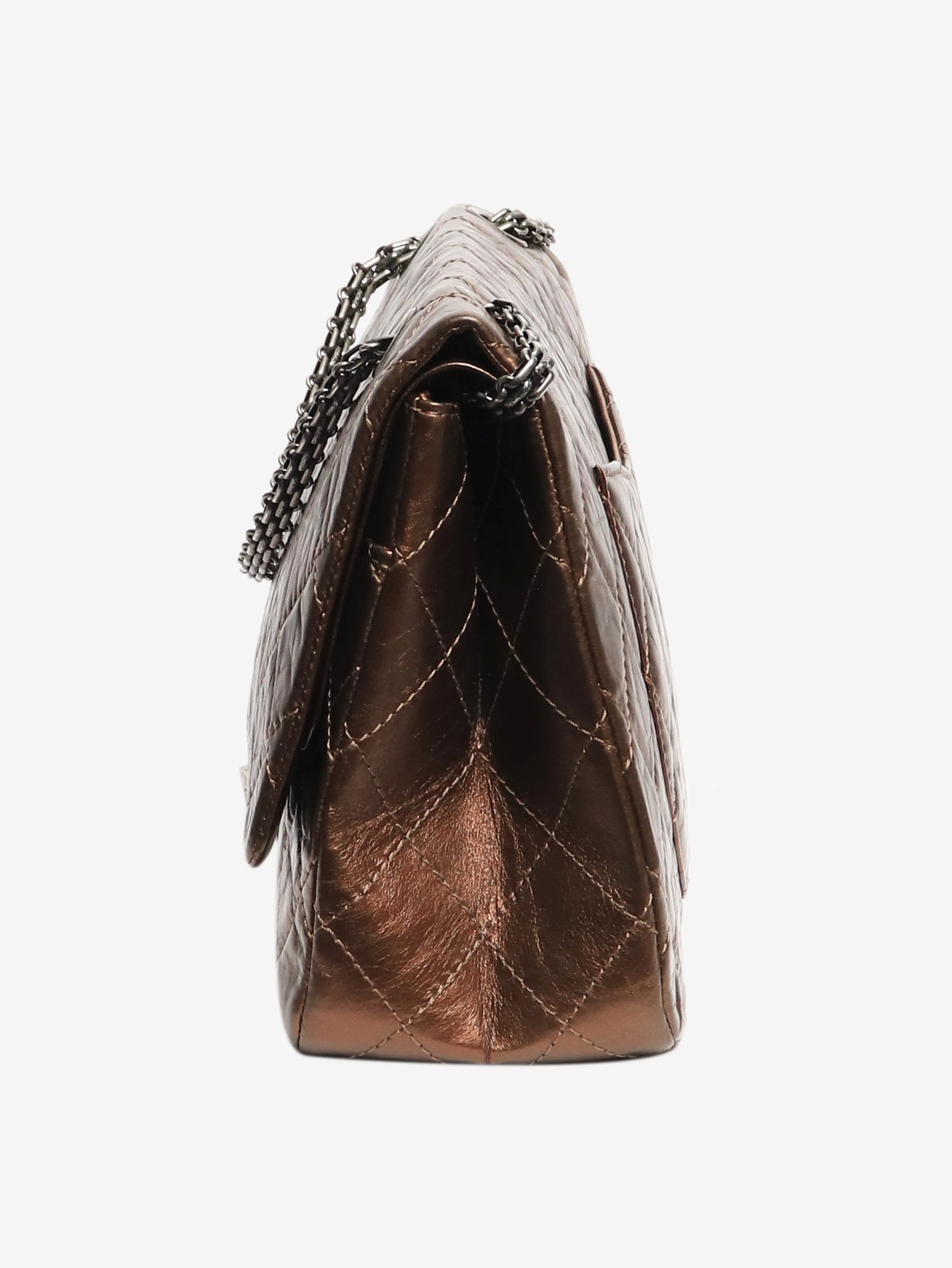 Brown 2010 maxi lambskin 2.55 bag - Image 7