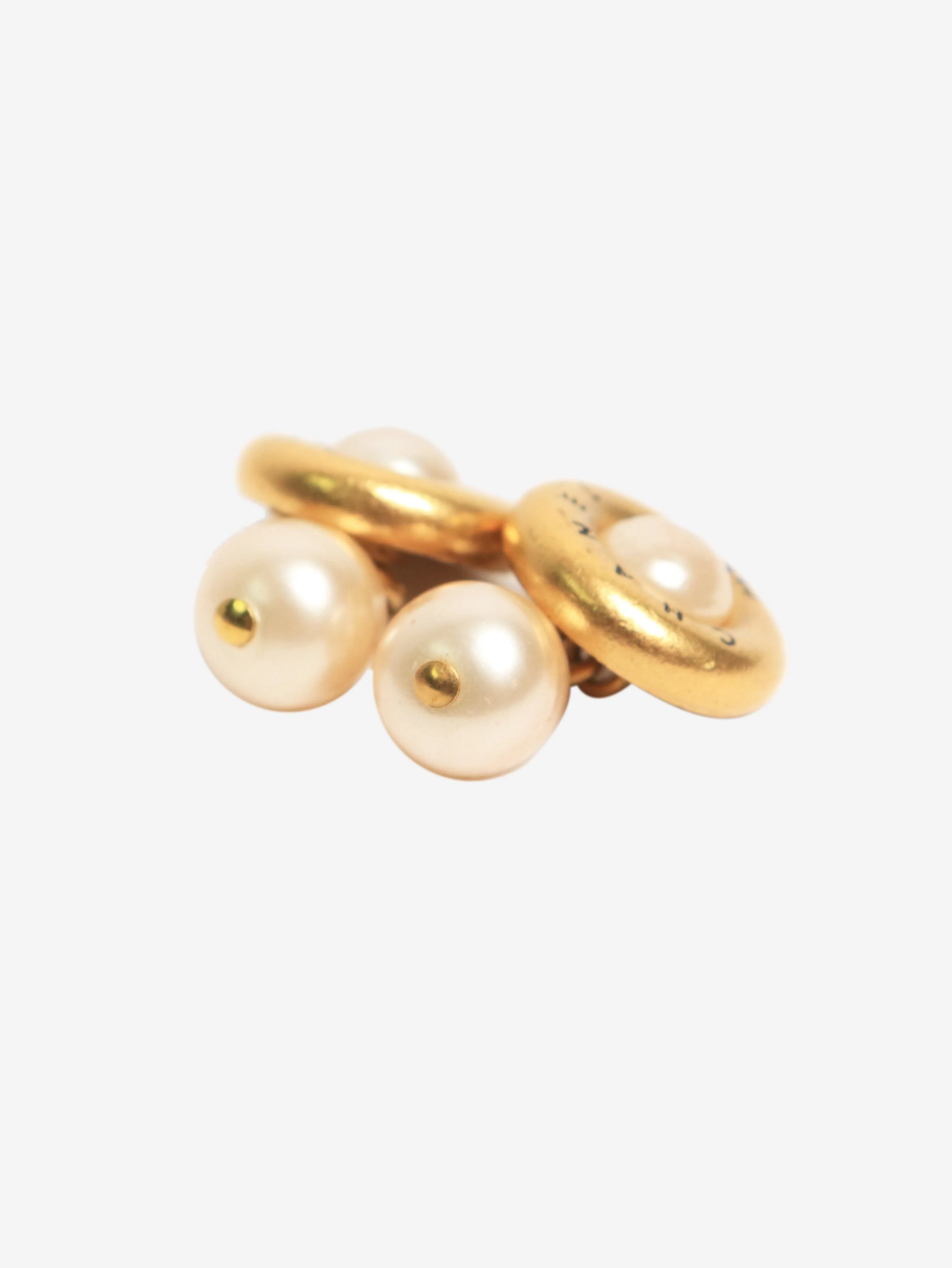 Gold pearl cuff links - Image 5