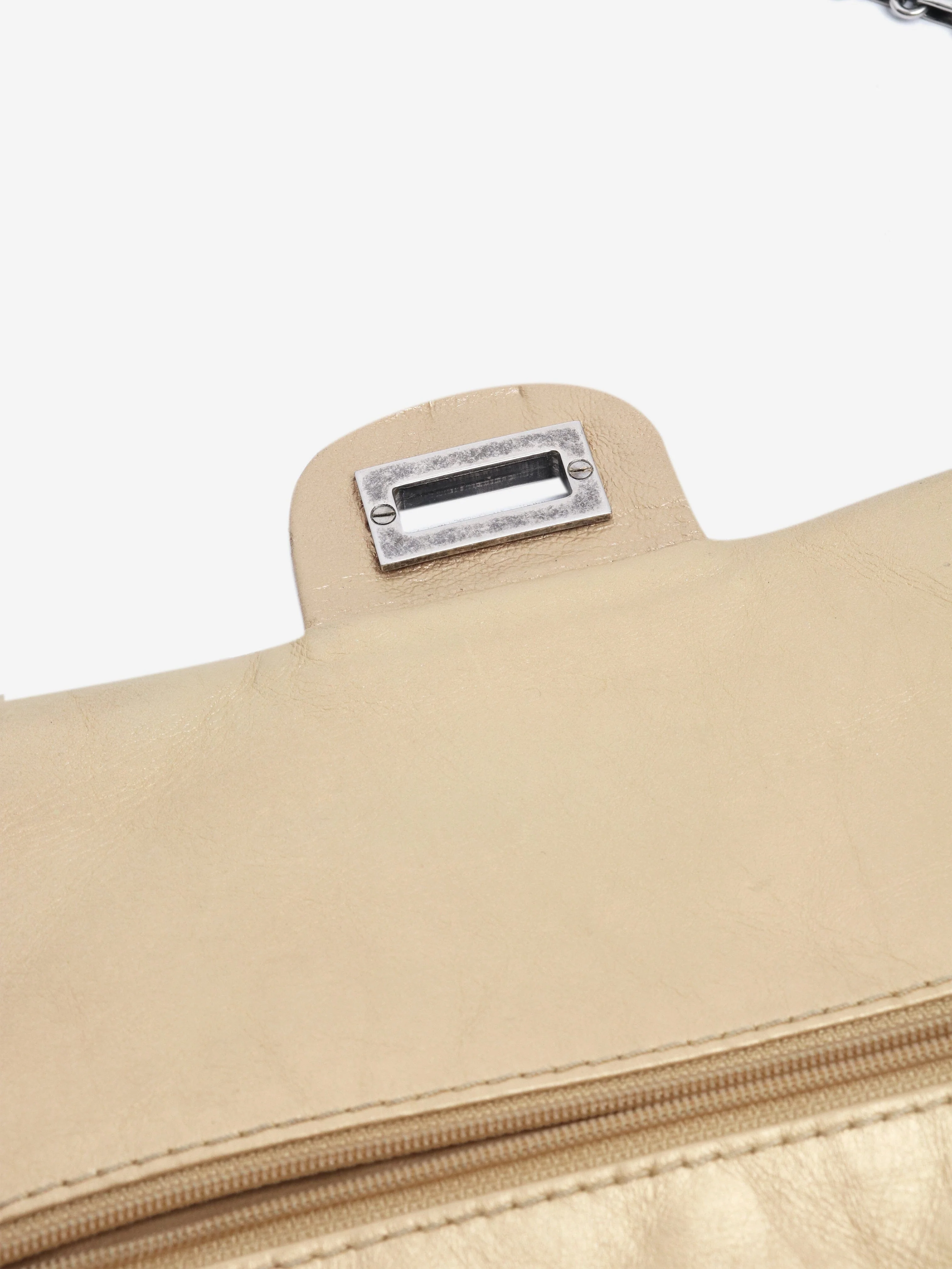 Gold vintage 1991 2.55 medium lambskin shoulder bag - Image 6