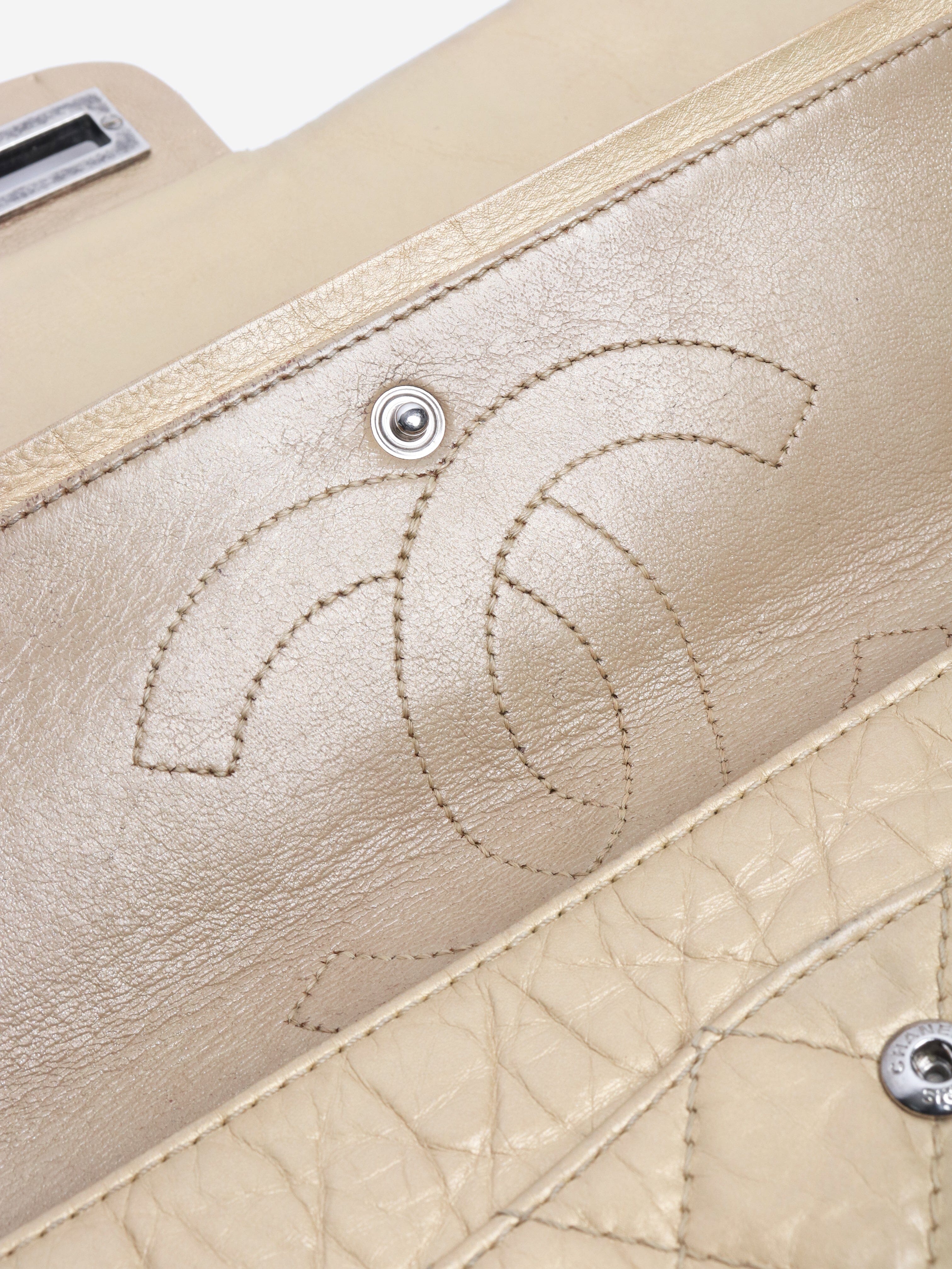 Gold vintage 1991 2.55 medium lambskin shoulder bag - Image 8