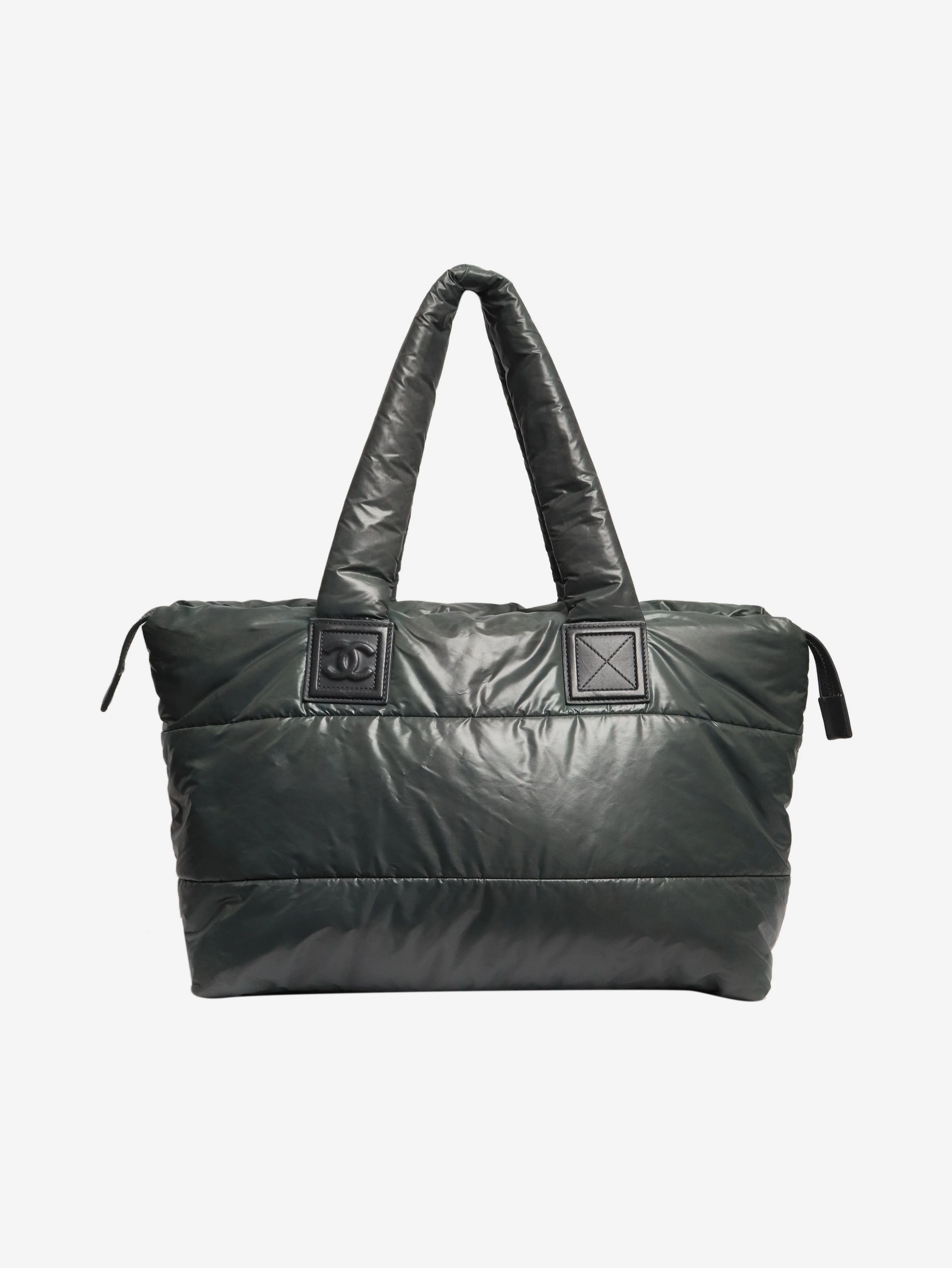 Greenish grey 2008 Cocoon nylon tote bag