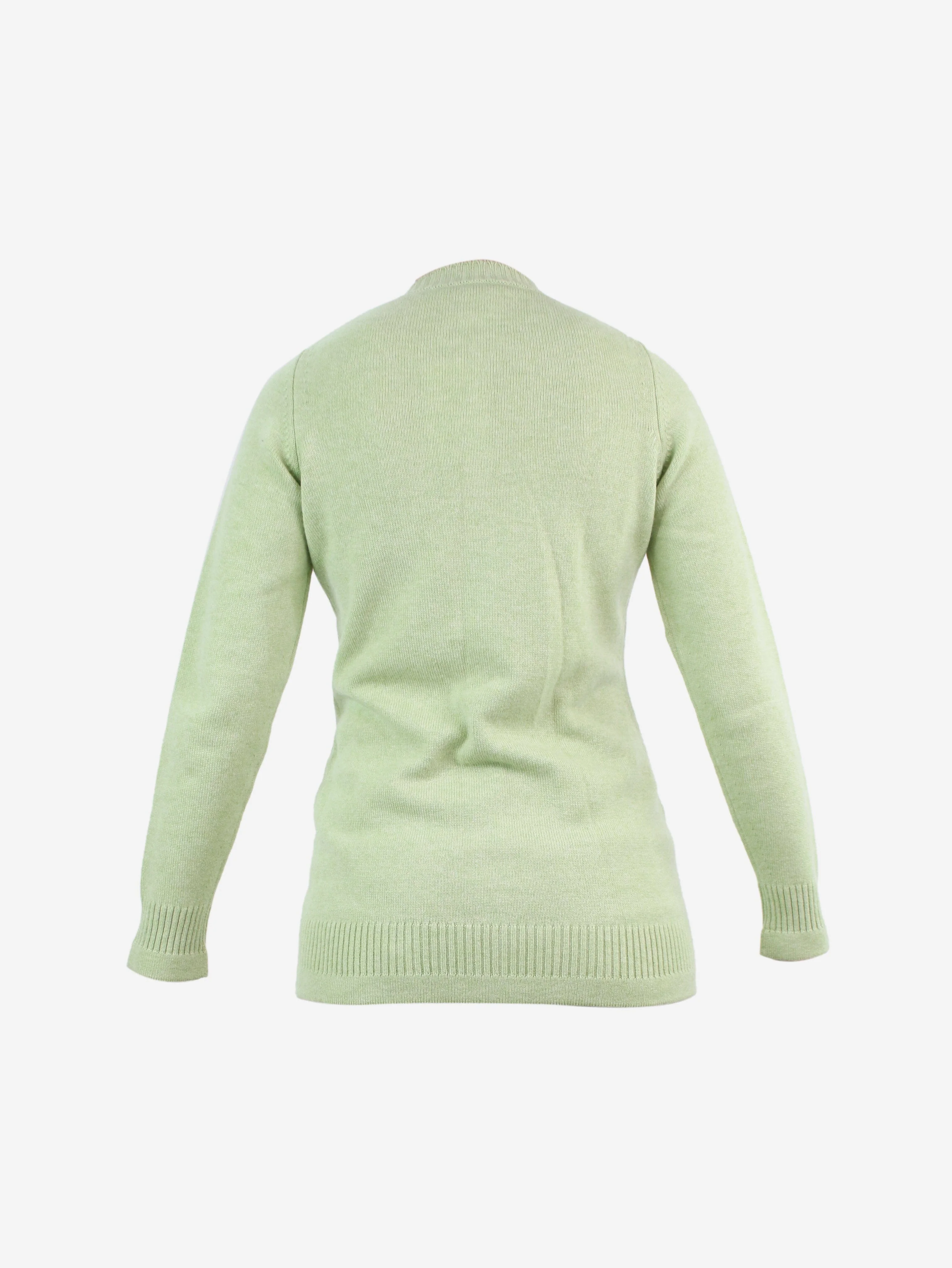 Green brand logo cashmere cardigan - size UK 10 - Image 6