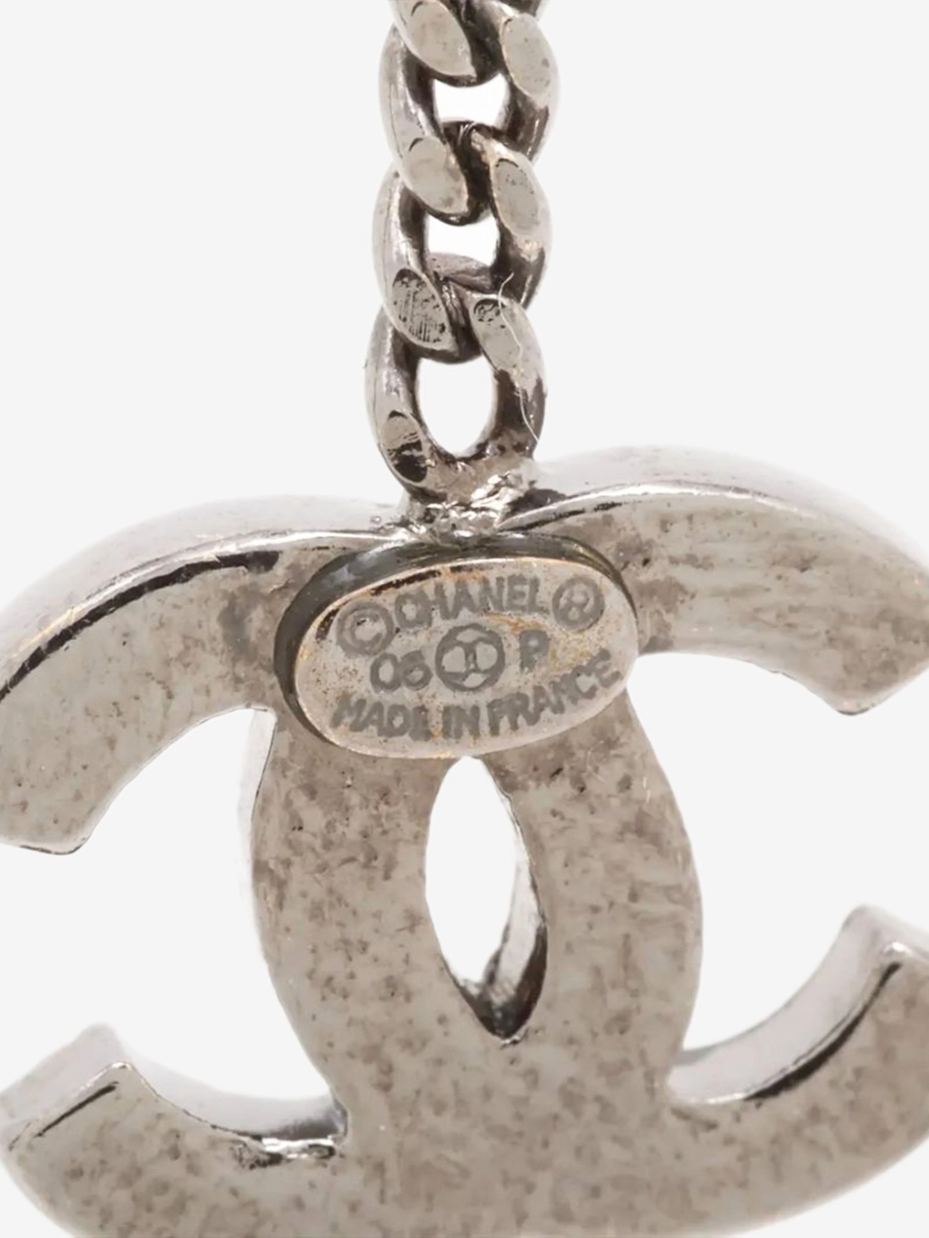 Gunmetal Coco Mark 06P rhinestone earrings - Image 5