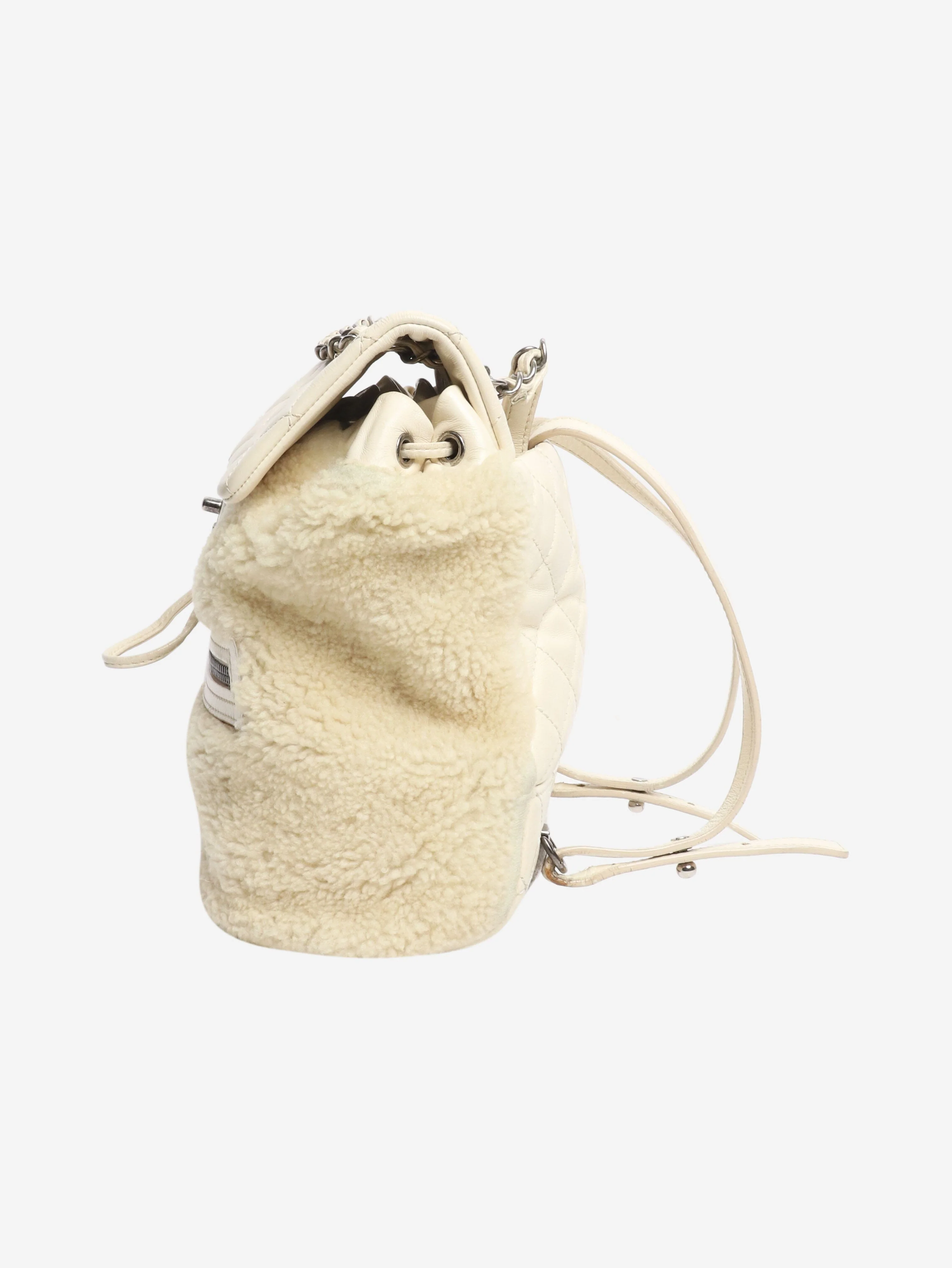 Ivory 2015 shearling and lambskin backpack - Image 2