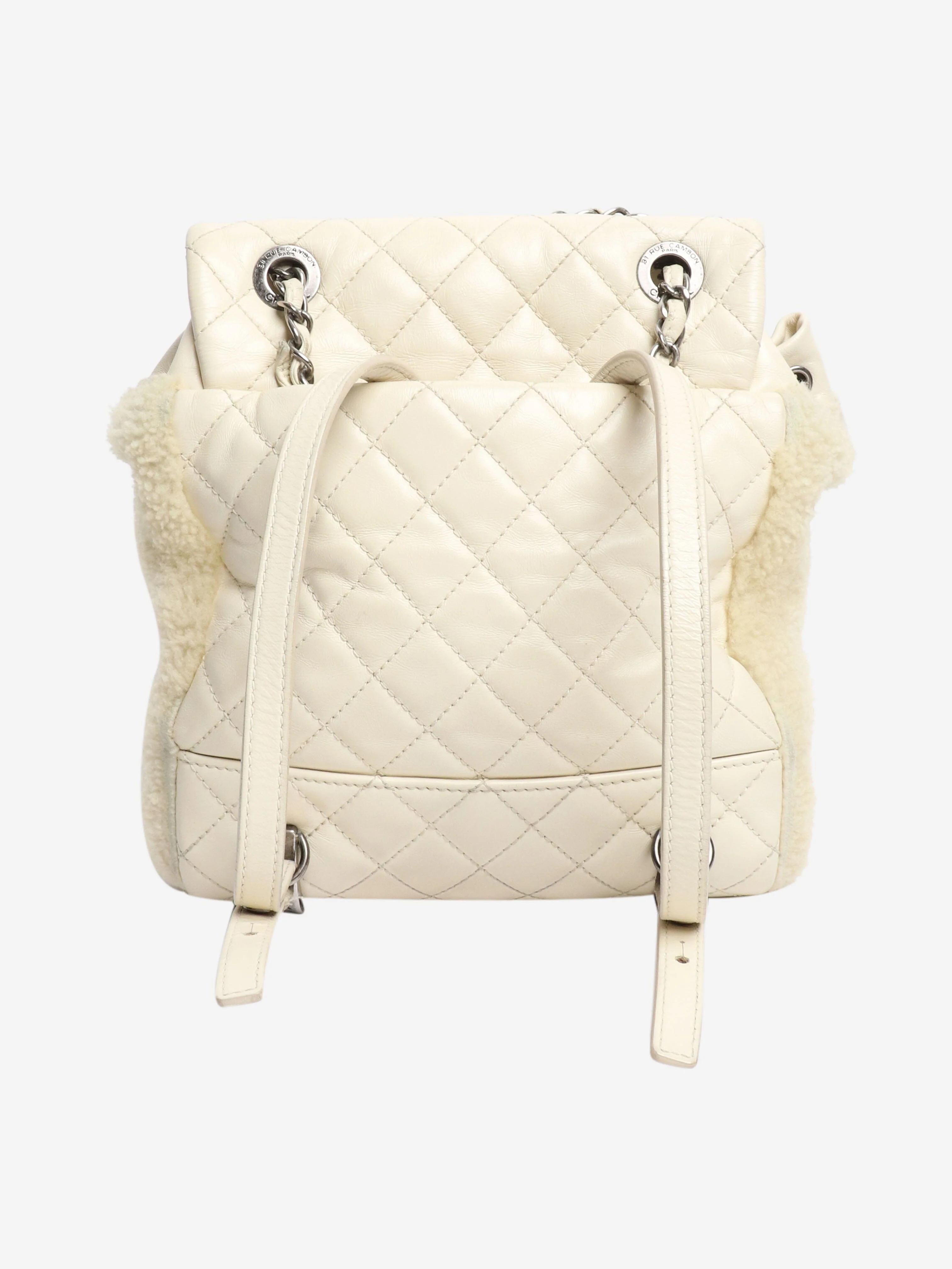 Ivory 2015 shearling and lambskin backpack - Image 3