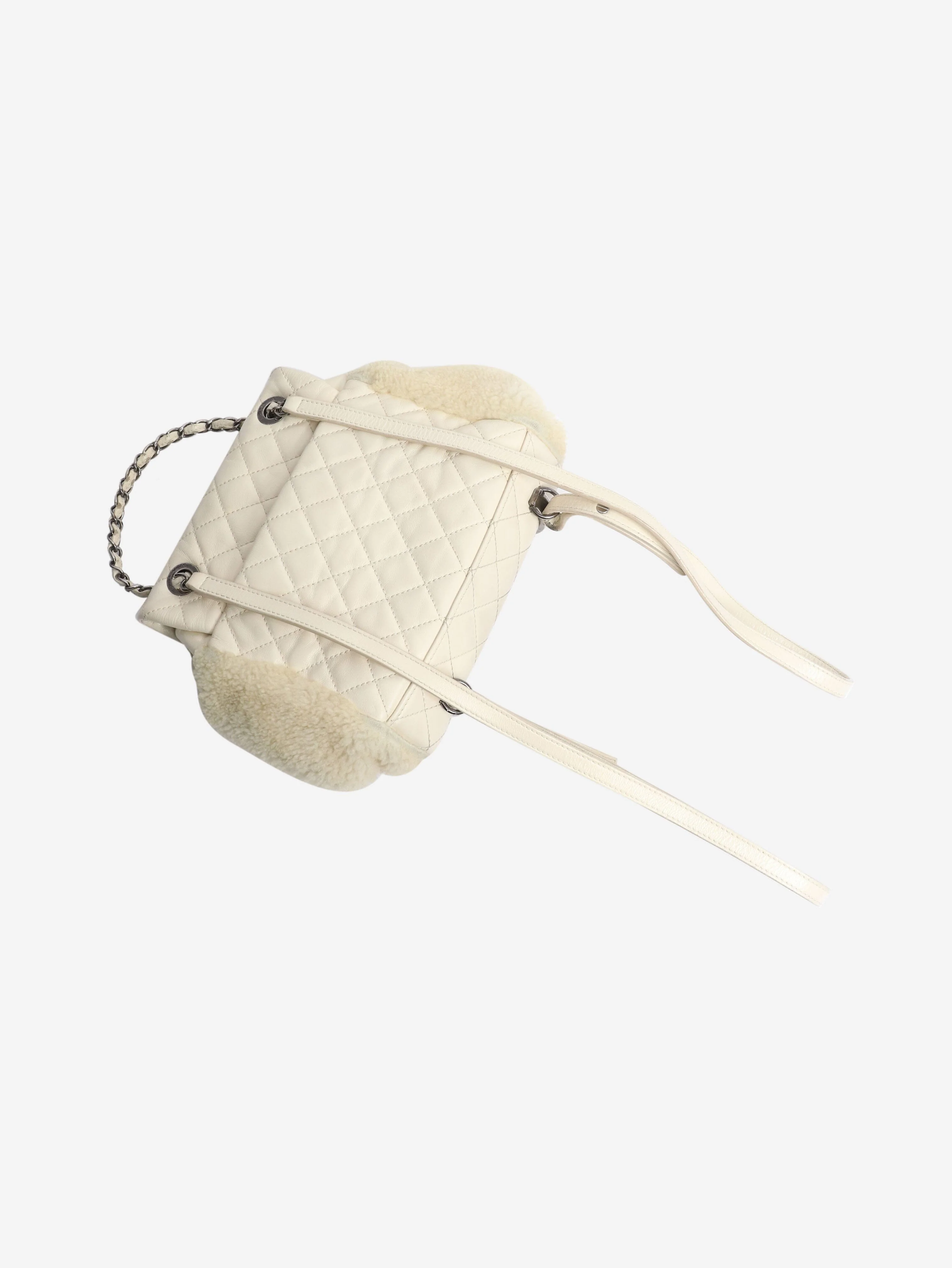 Ivory 2015 shearling and lambskin backpack - Image 7