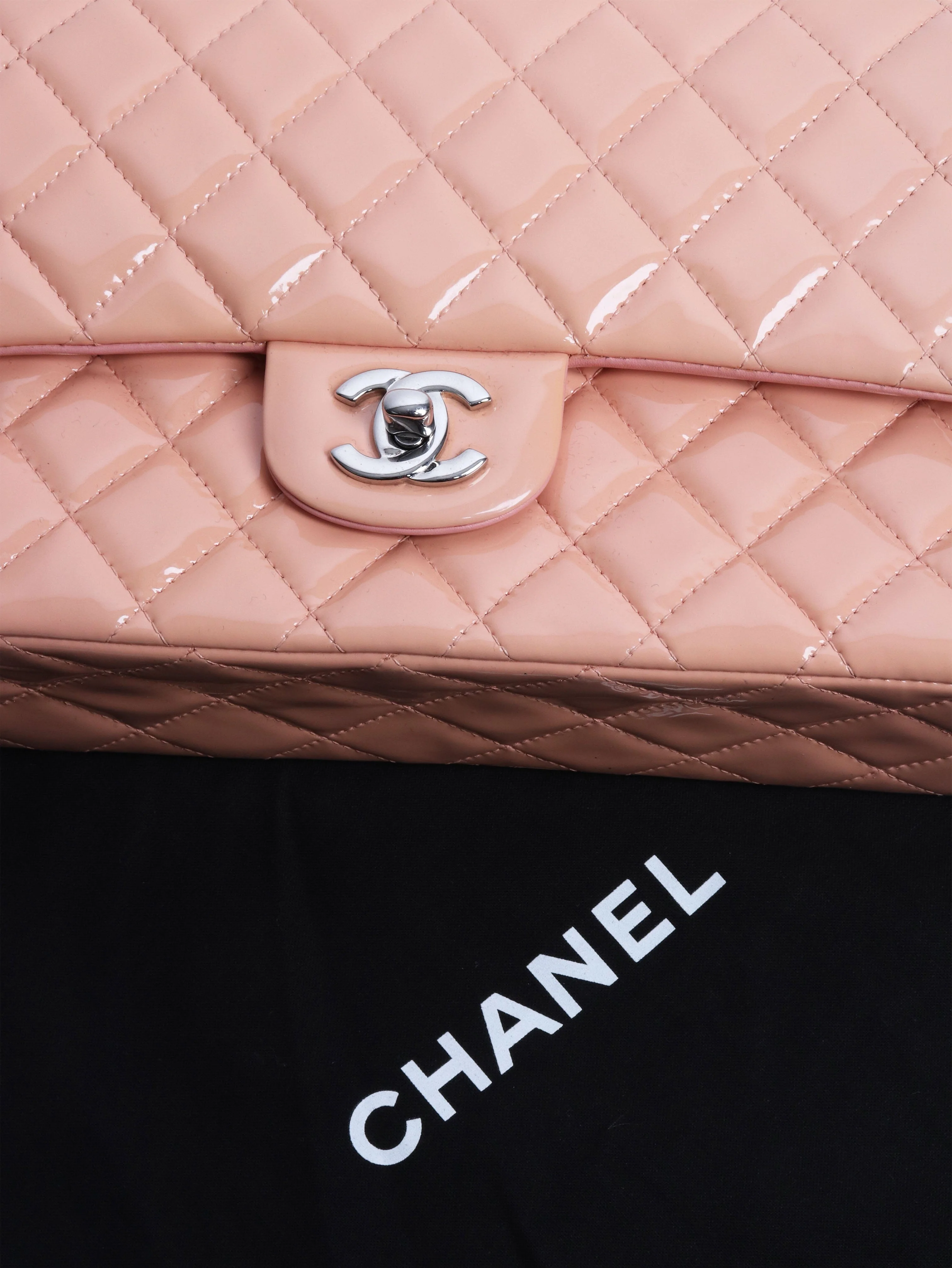 Pink 2012 patent leather double flap bag - Image 10